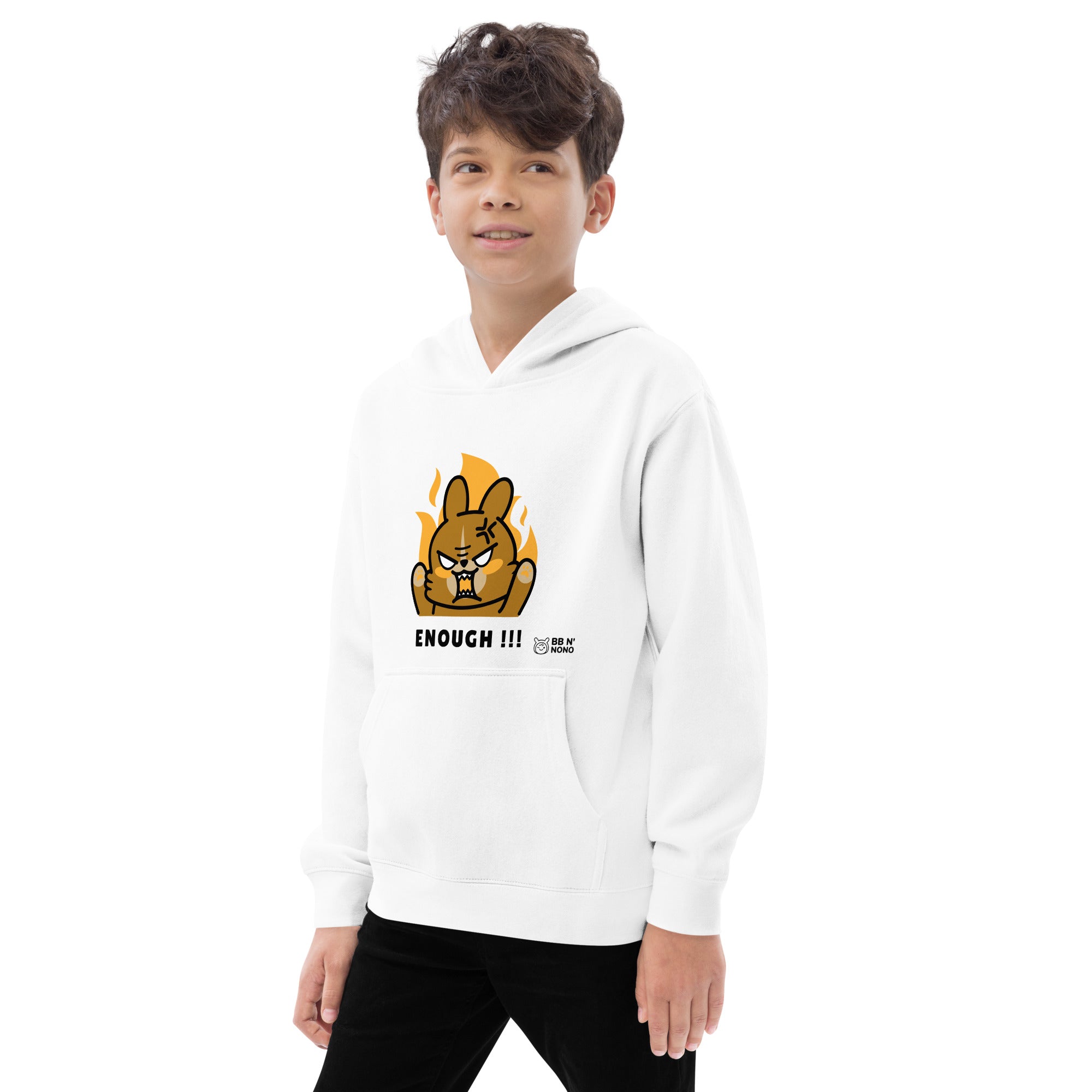 Enough!! - Kids fleece hoodie