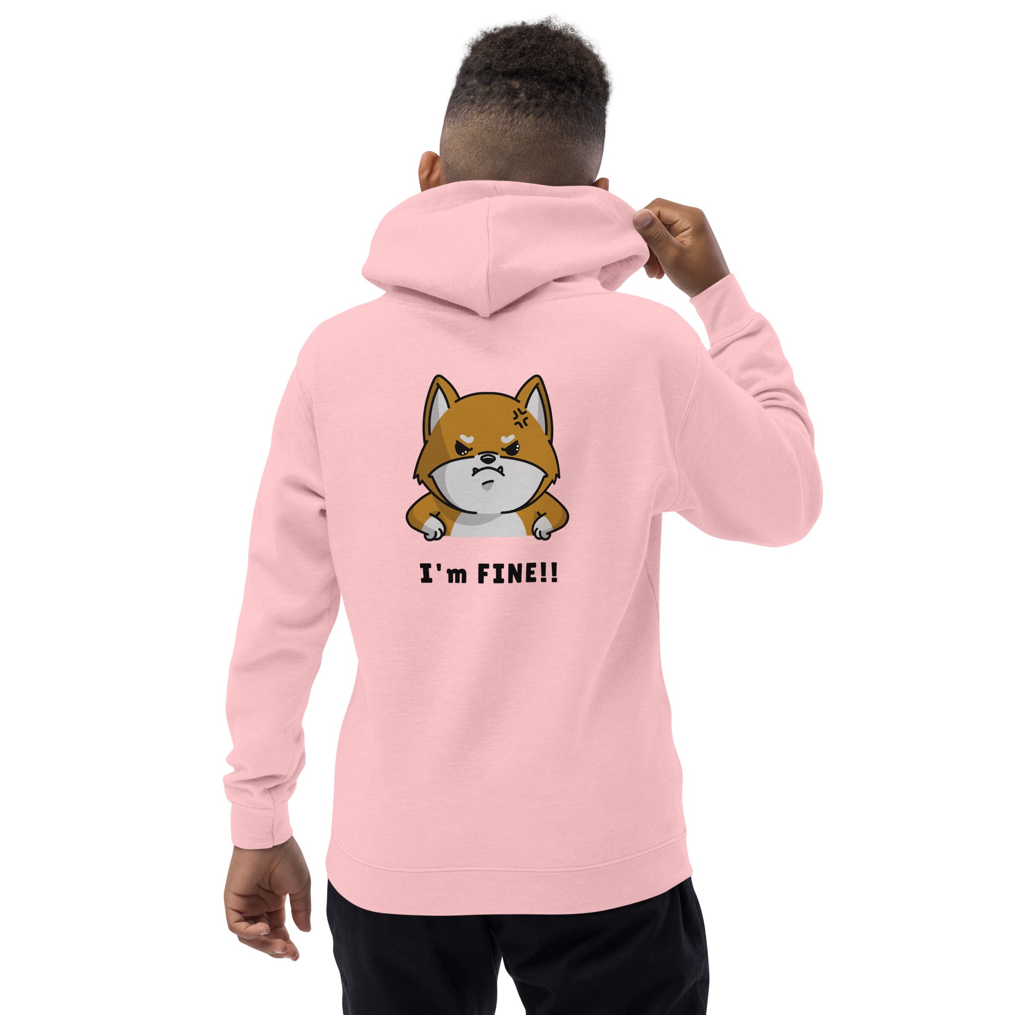 I'm fine - Kids Hoodie (back print)