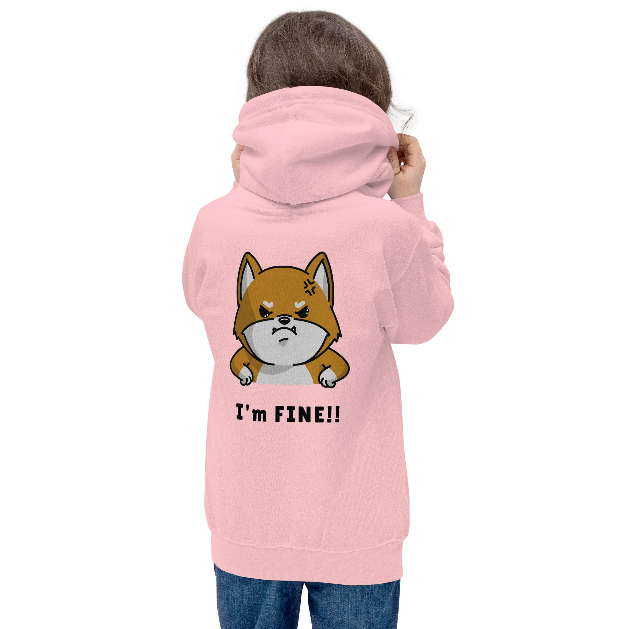 I'm fine - Kids Hoodie (back print)