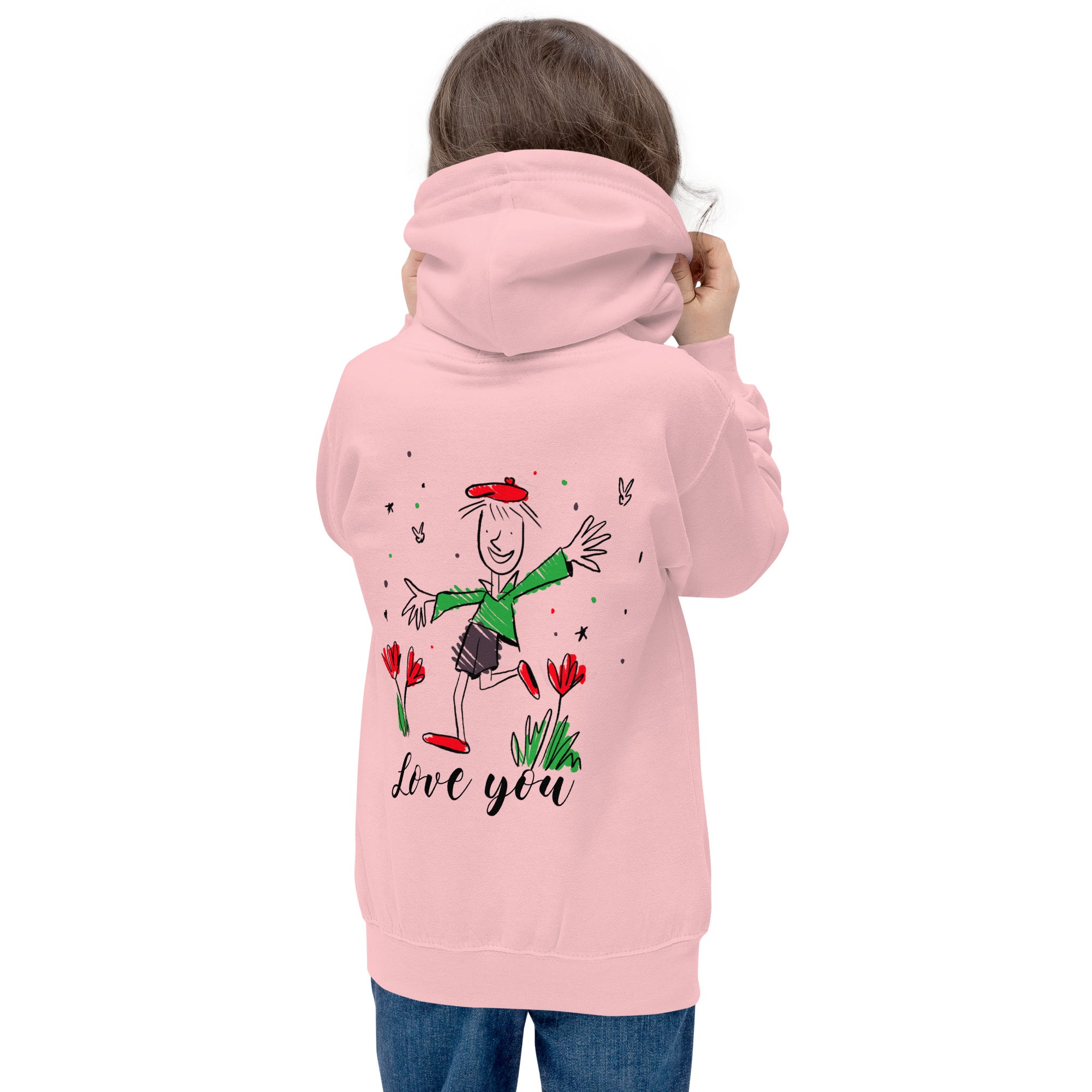 Love you - Kids Hoodie (back print)