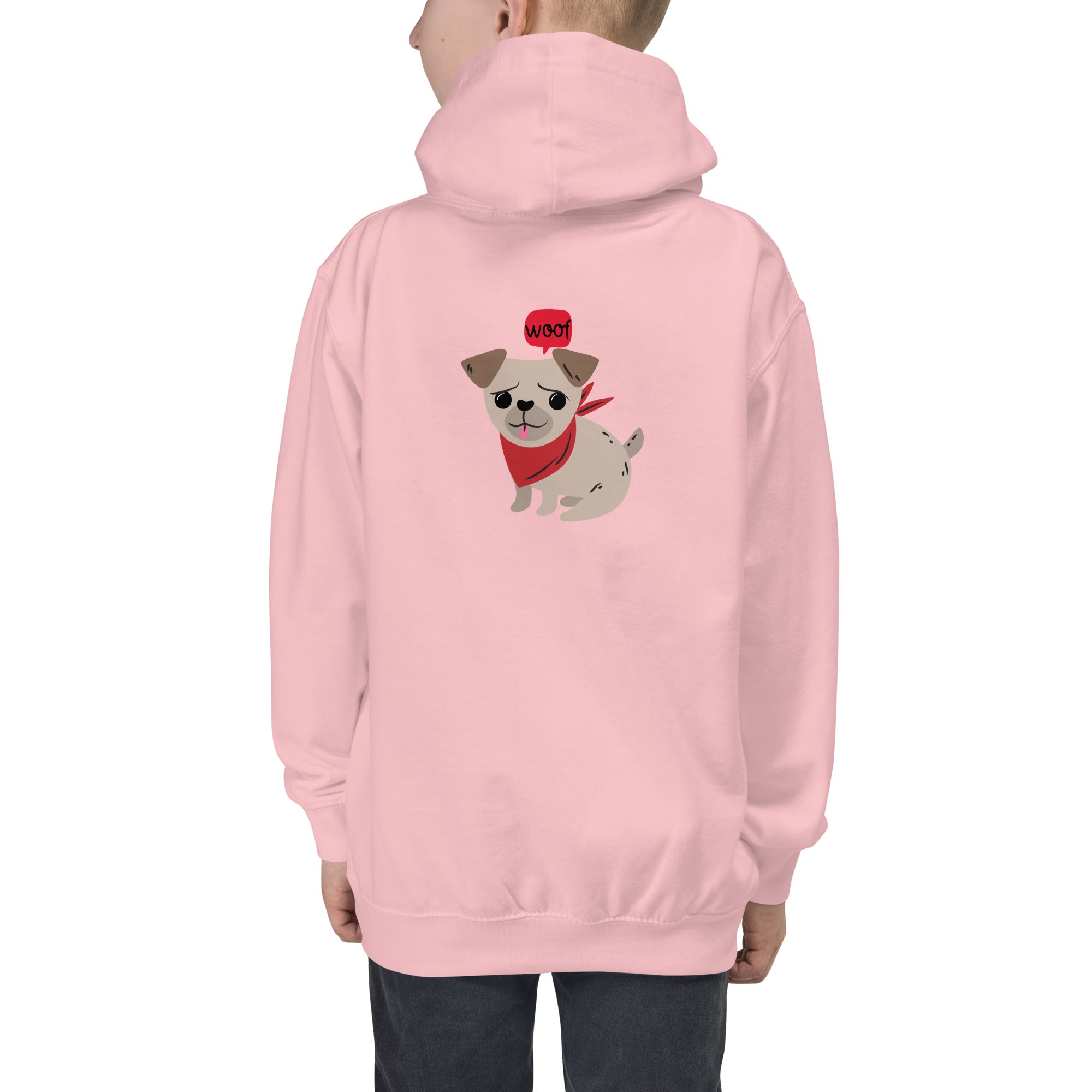 Woof V2 - Kids Hoodie (back print)
