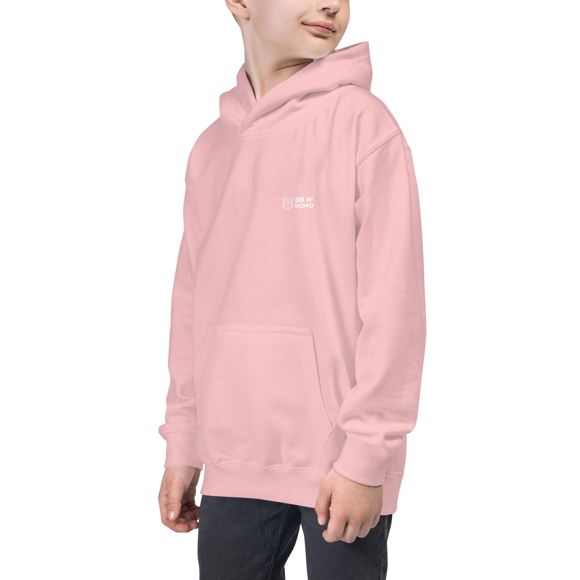 Cute Bunny Personalized Add your Name - Kids Hoodie (Back print)