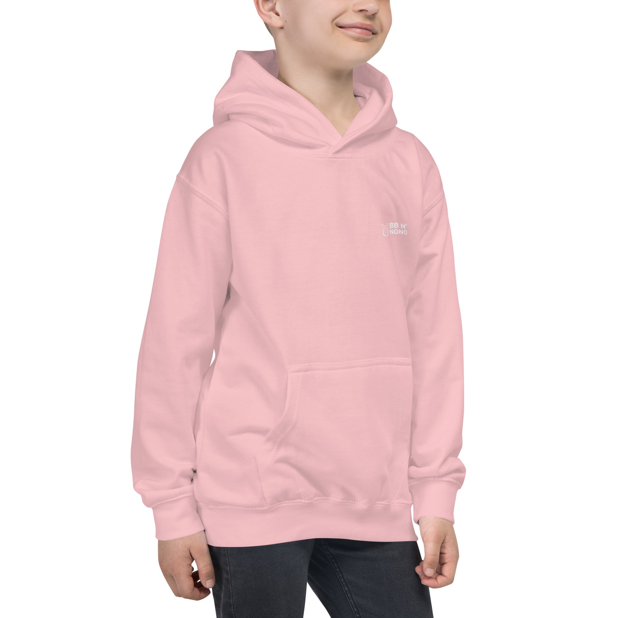 Cute Bunny Personalized Add your Name - Kids Hoodie (Back print)