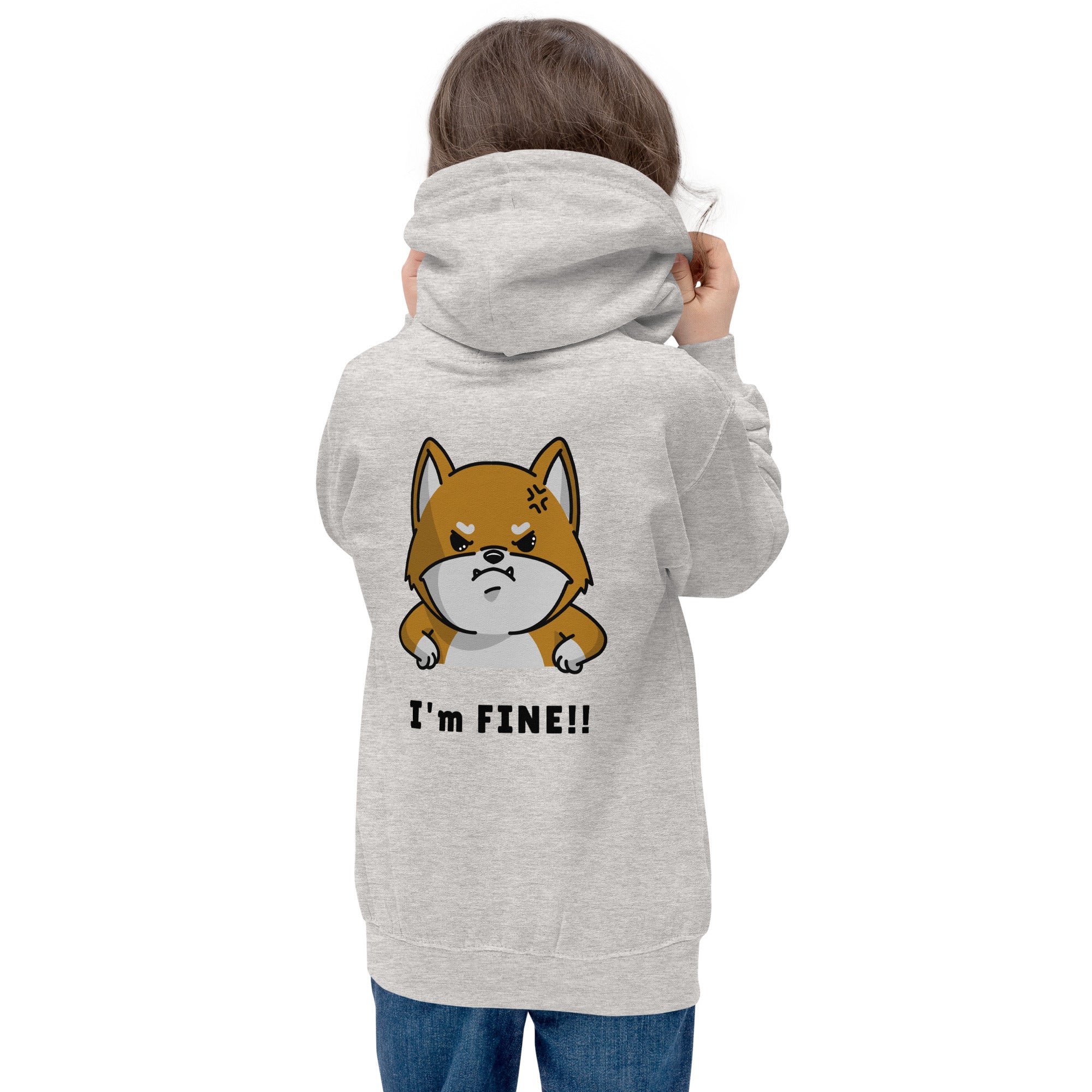 I'm fine - Kids Hoodie (back print)