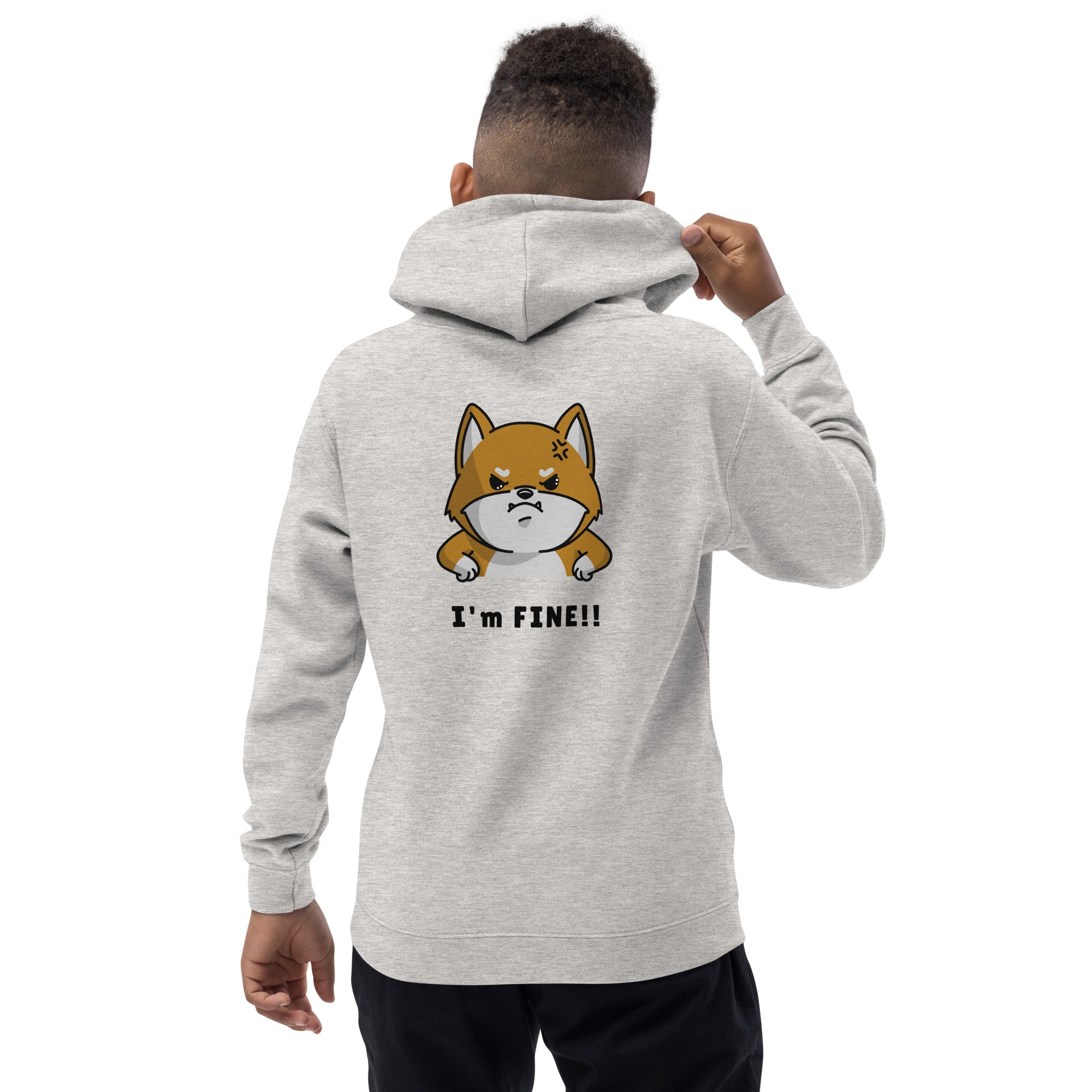 I'm fine - Kids Hoodie (back print)