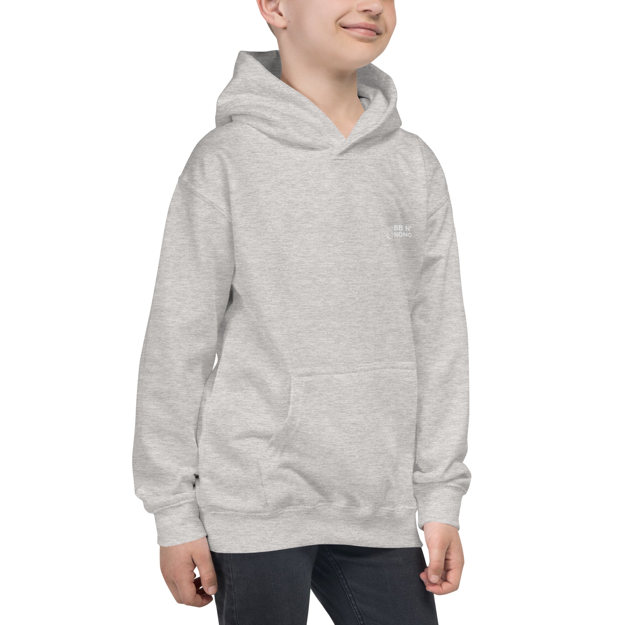 Cute Bunny Personalized Add your Name - Kids Hoodie (Back print)