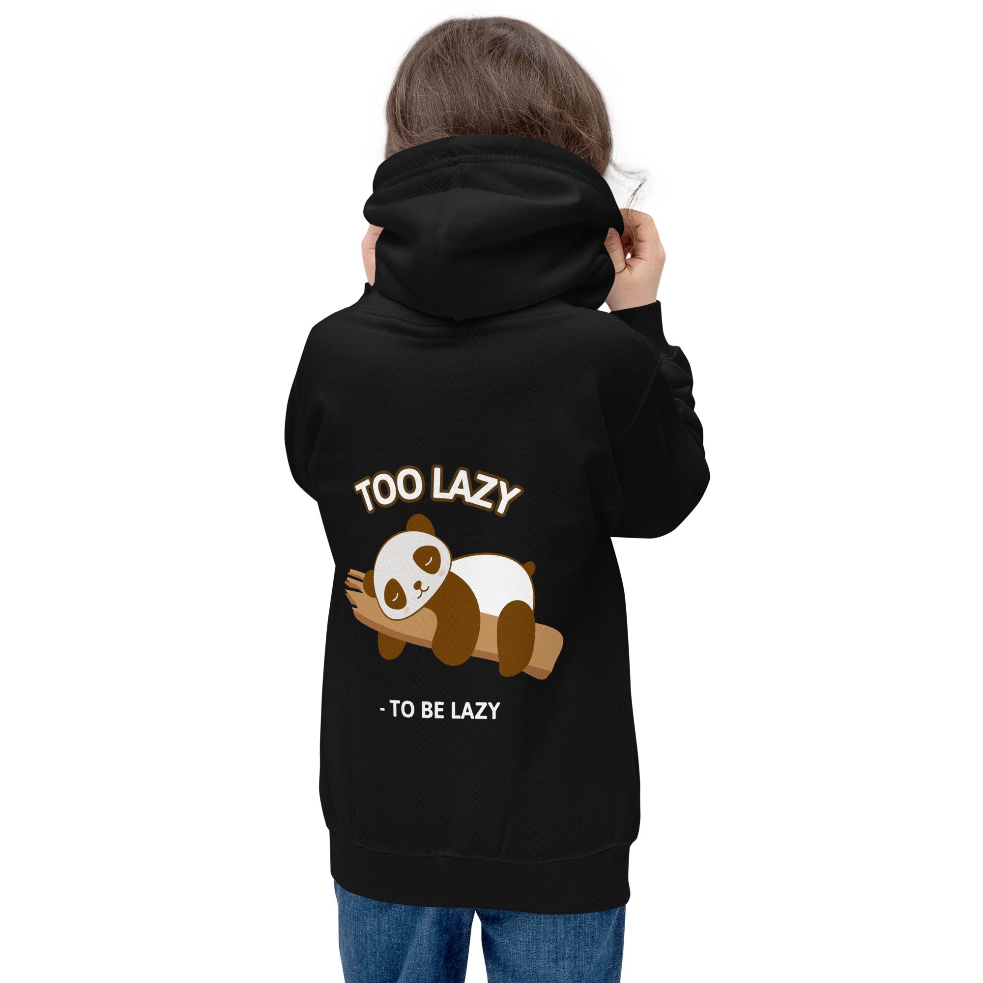 Too lazy to be lazy - Kids Hoodie (back print)