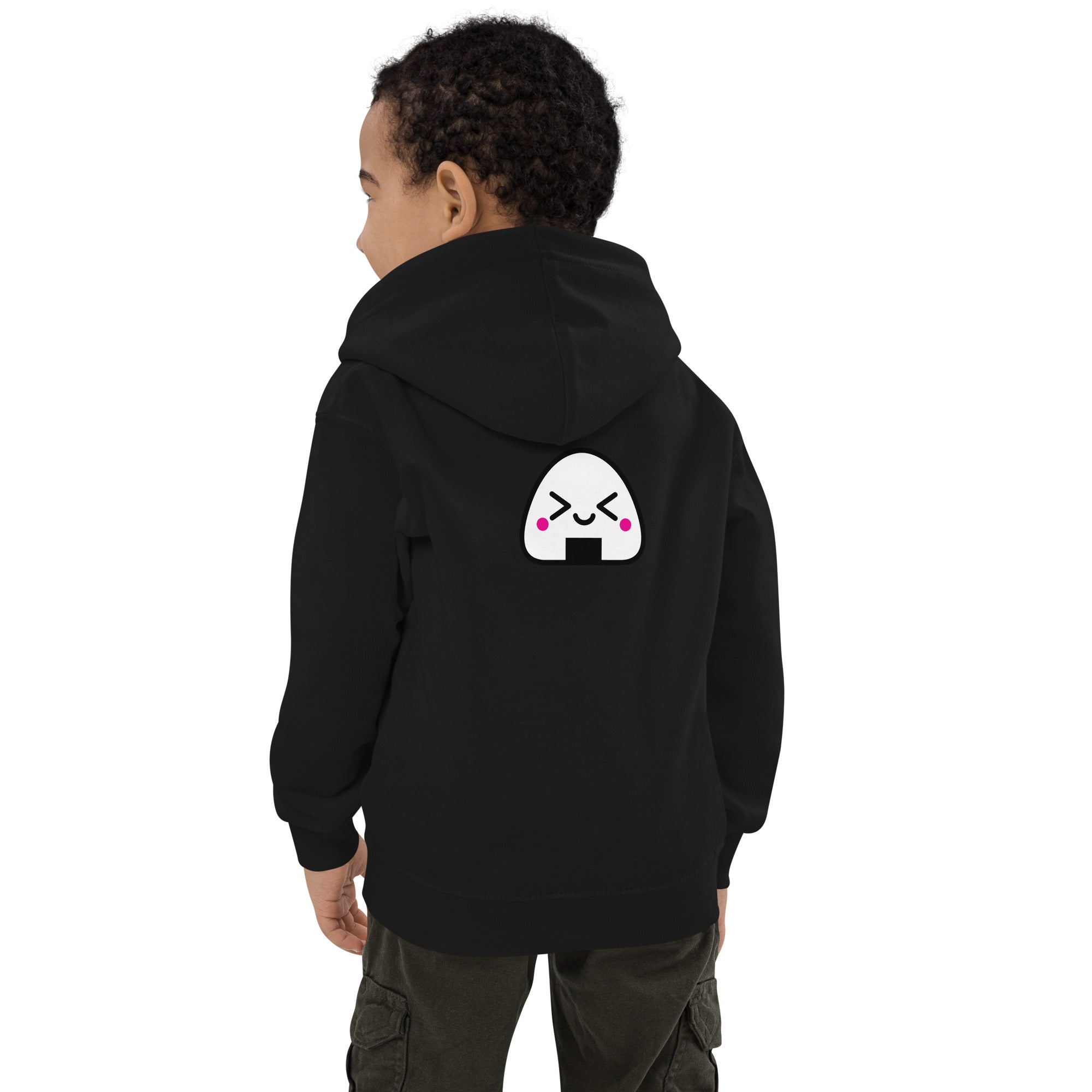 Kawaii Onigiri - Kids Hoodie (back print)