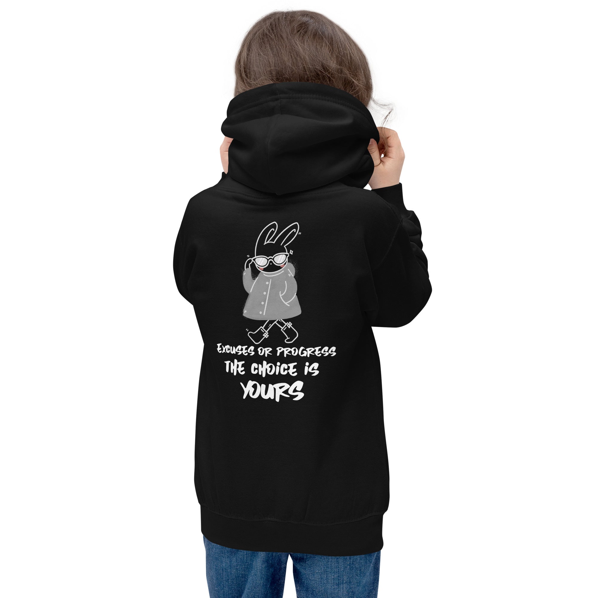 Excuses or Progress, the choice is yours - Kids Hoodie (back print)