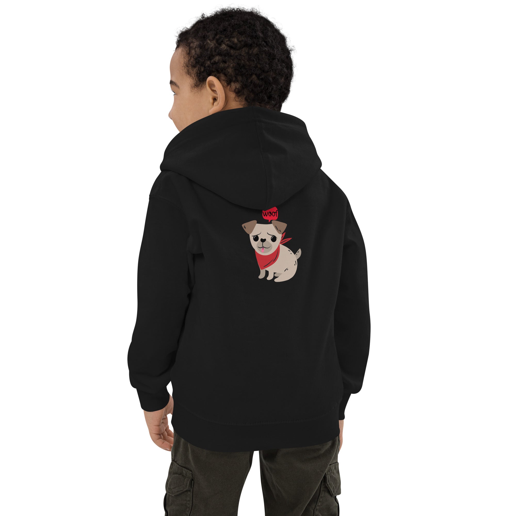 Woof V2 - Kids Hoodie (back print)