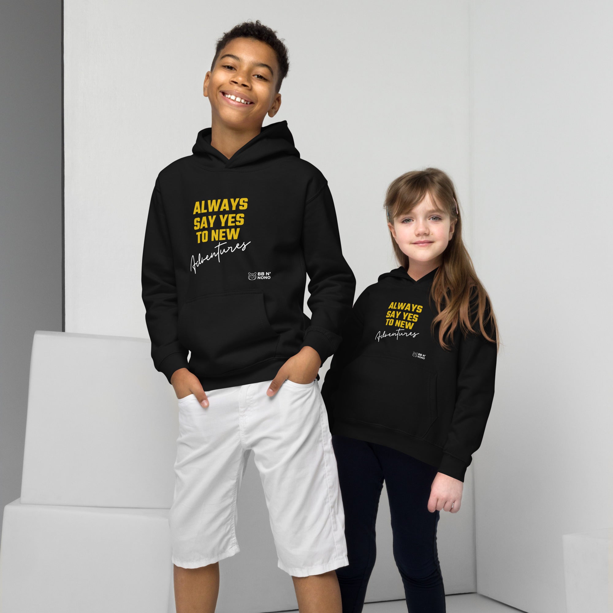 Always say yes to new, adventurer - Kids Hoodie