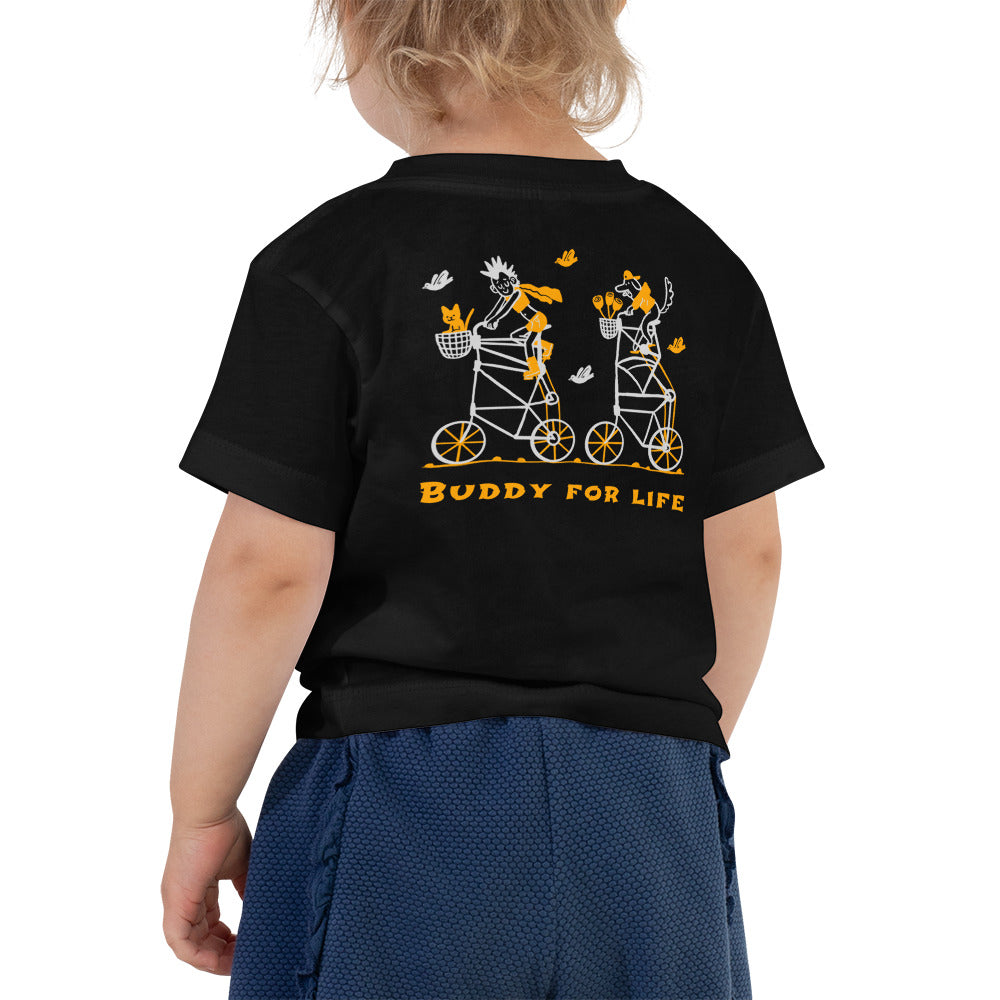 Buddy for life - Toddler Short Sleeve Tee (back print)