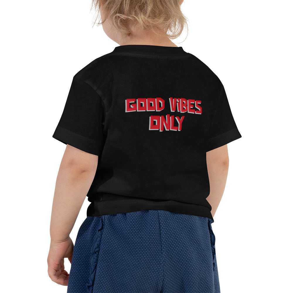Good vibes only - Toddler Short Sleeve Tee (back print)