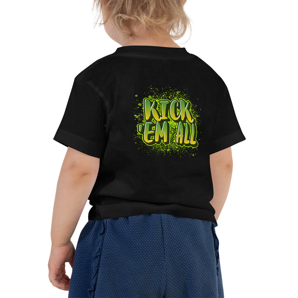 Kick'em all - Toddler Short Sleeve Tee (back print)
