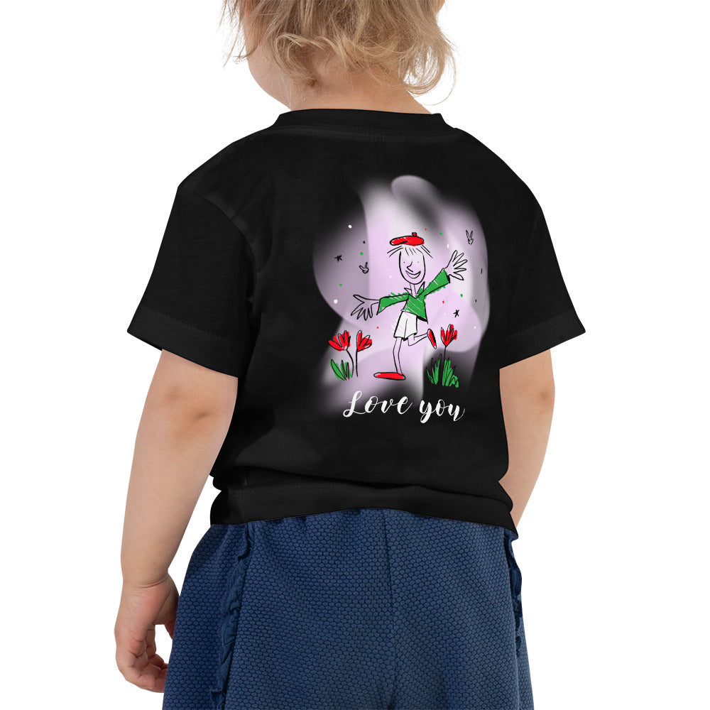 Love you - Toddler Short Sleeve Tee (back print)