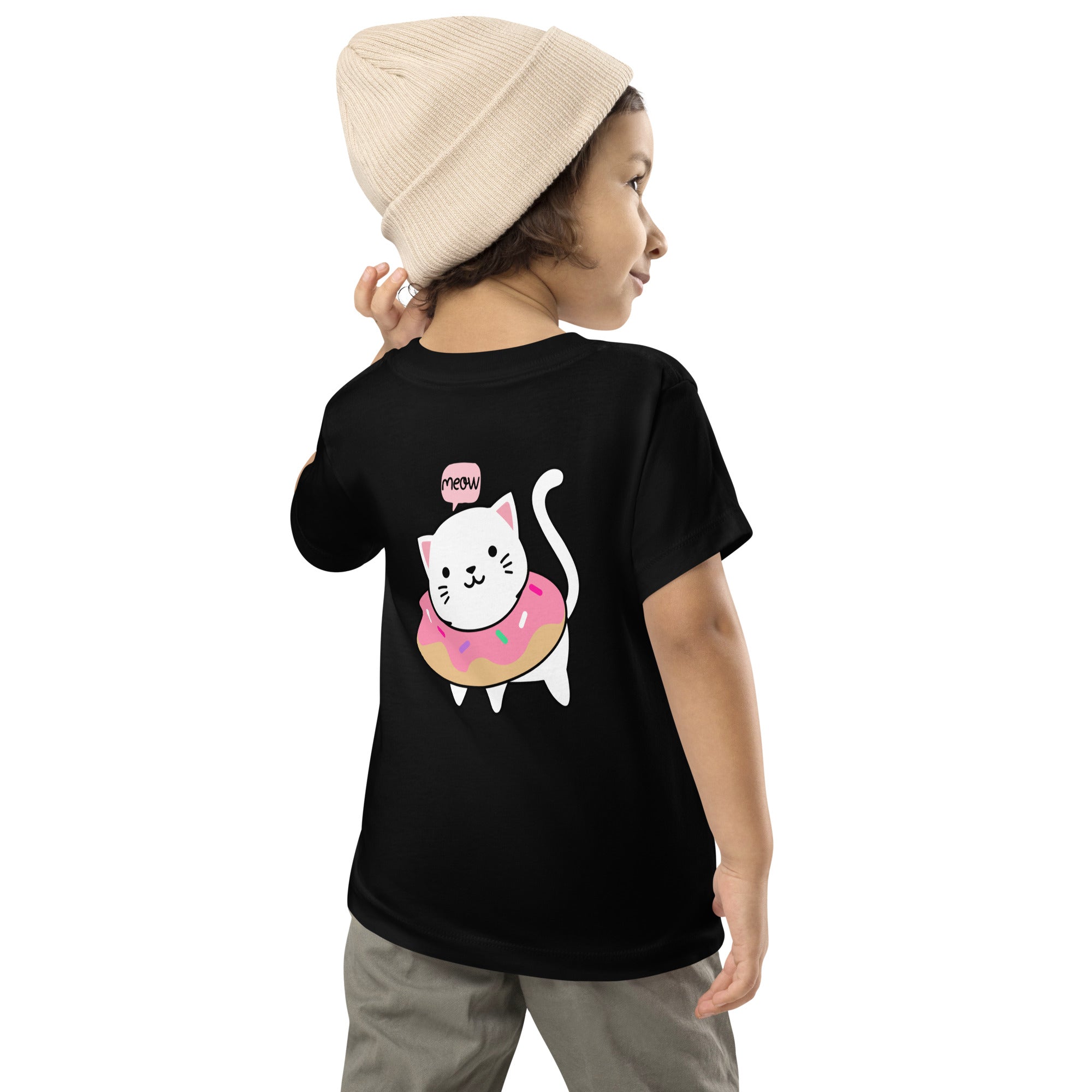 Meow V2 - Toddler Short Sleeve Tee (back print)