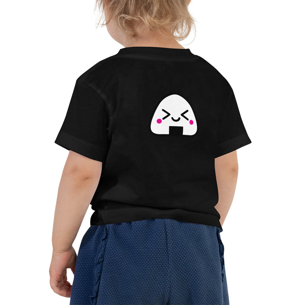 Kawaii Onigiri - Toddler Short Sleeve Tee (back Print)