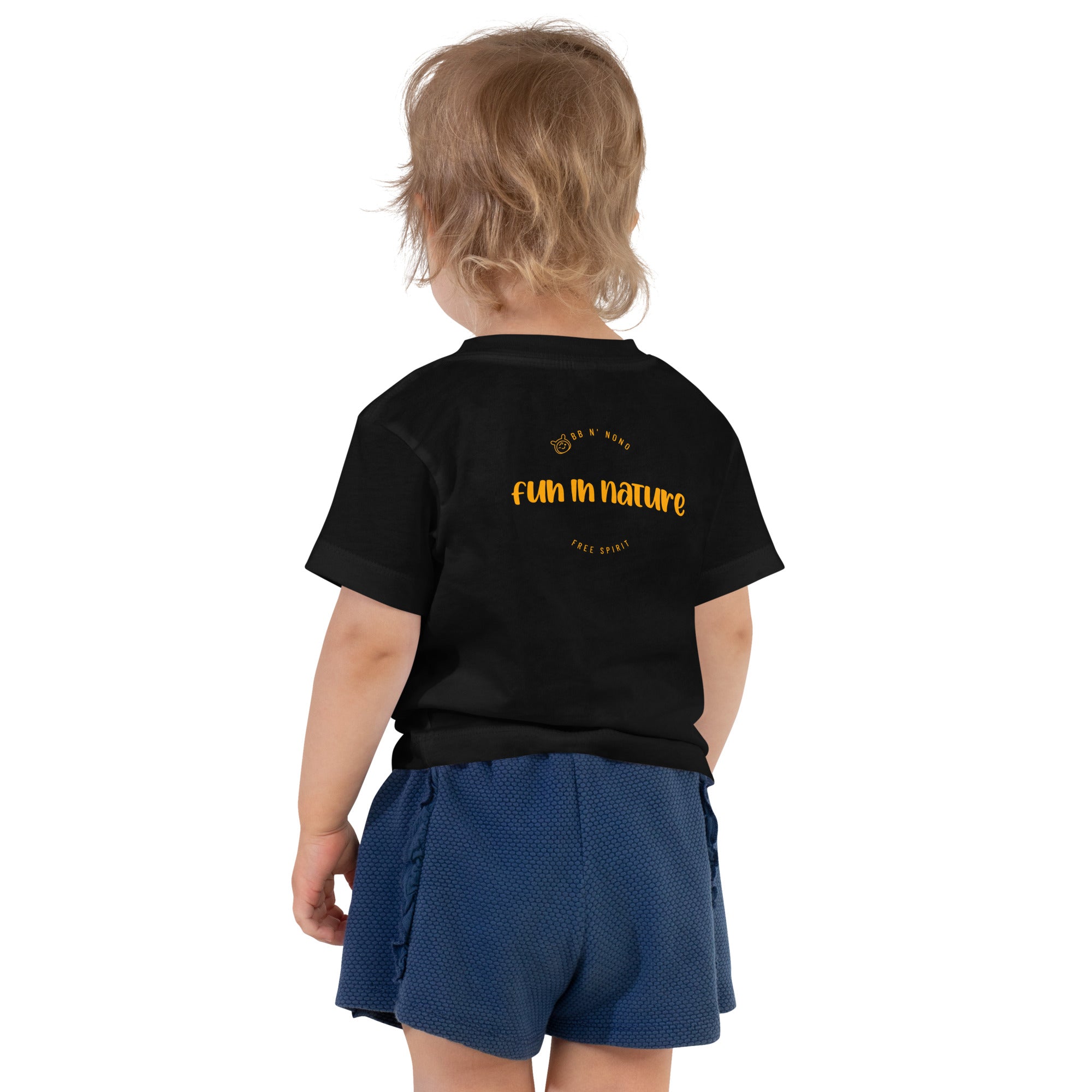 Fun in nature with logo - Toddler Short Sleeve Tee (back print)