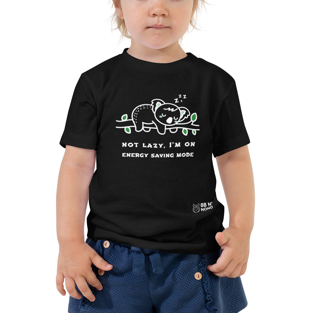 Not lazy, I'm on energy saving mode - Toddler Short Sleeve Tee