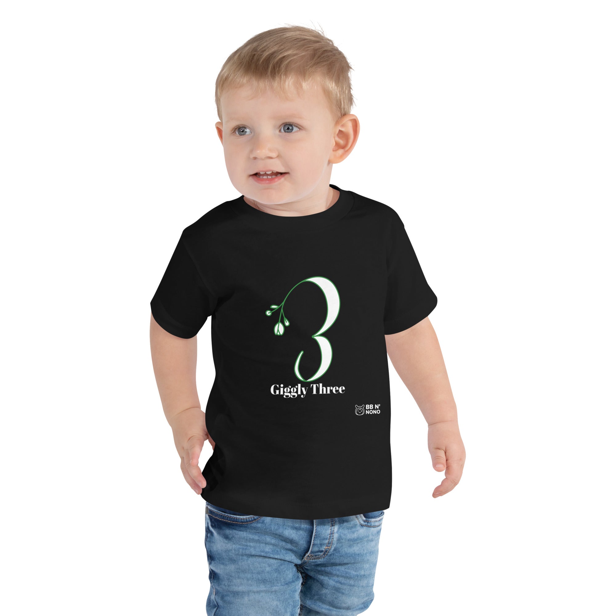 Giggly Three - Toddler Short Sleeve Tee