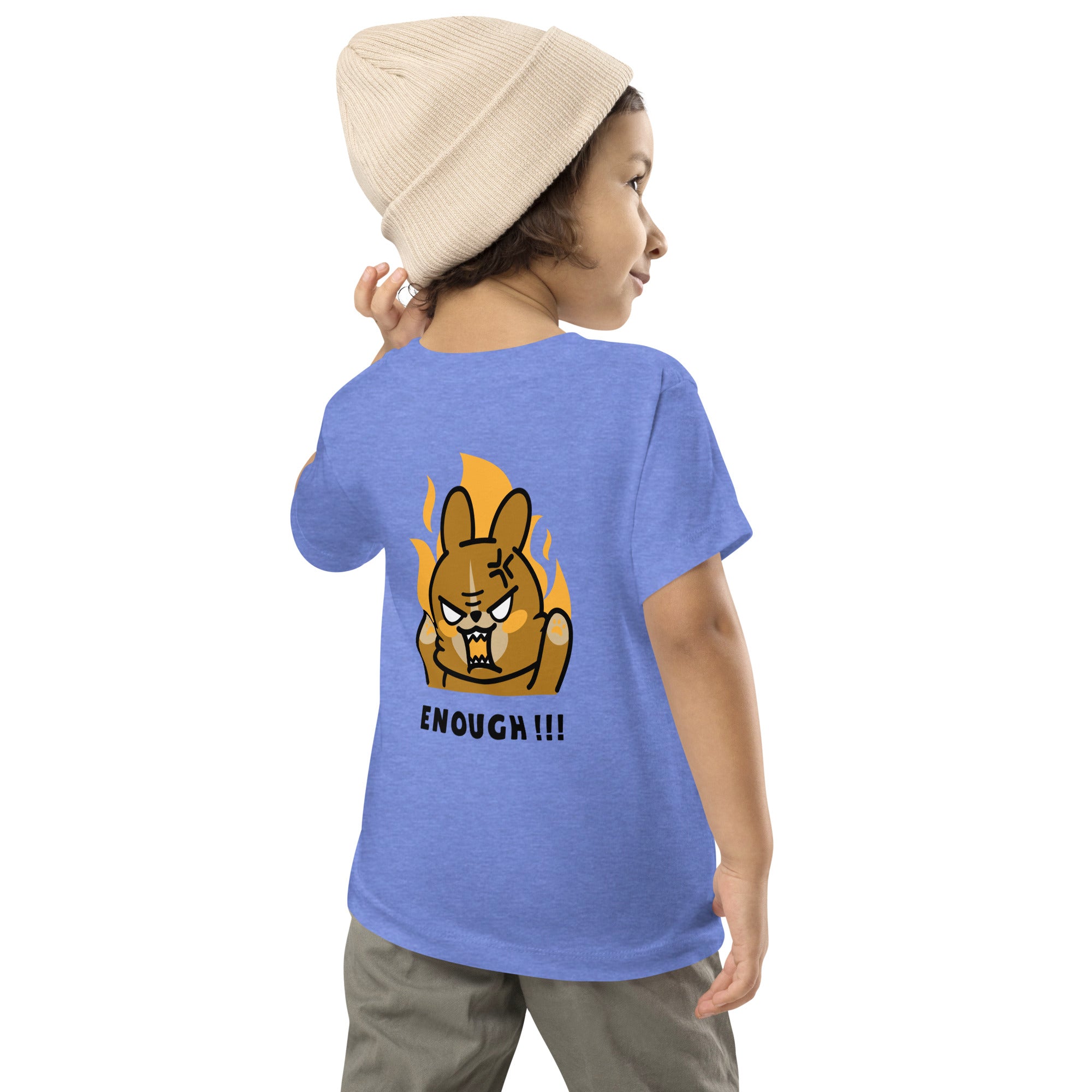 Enough!! - Toddler Short Sleeve Tee (back print)