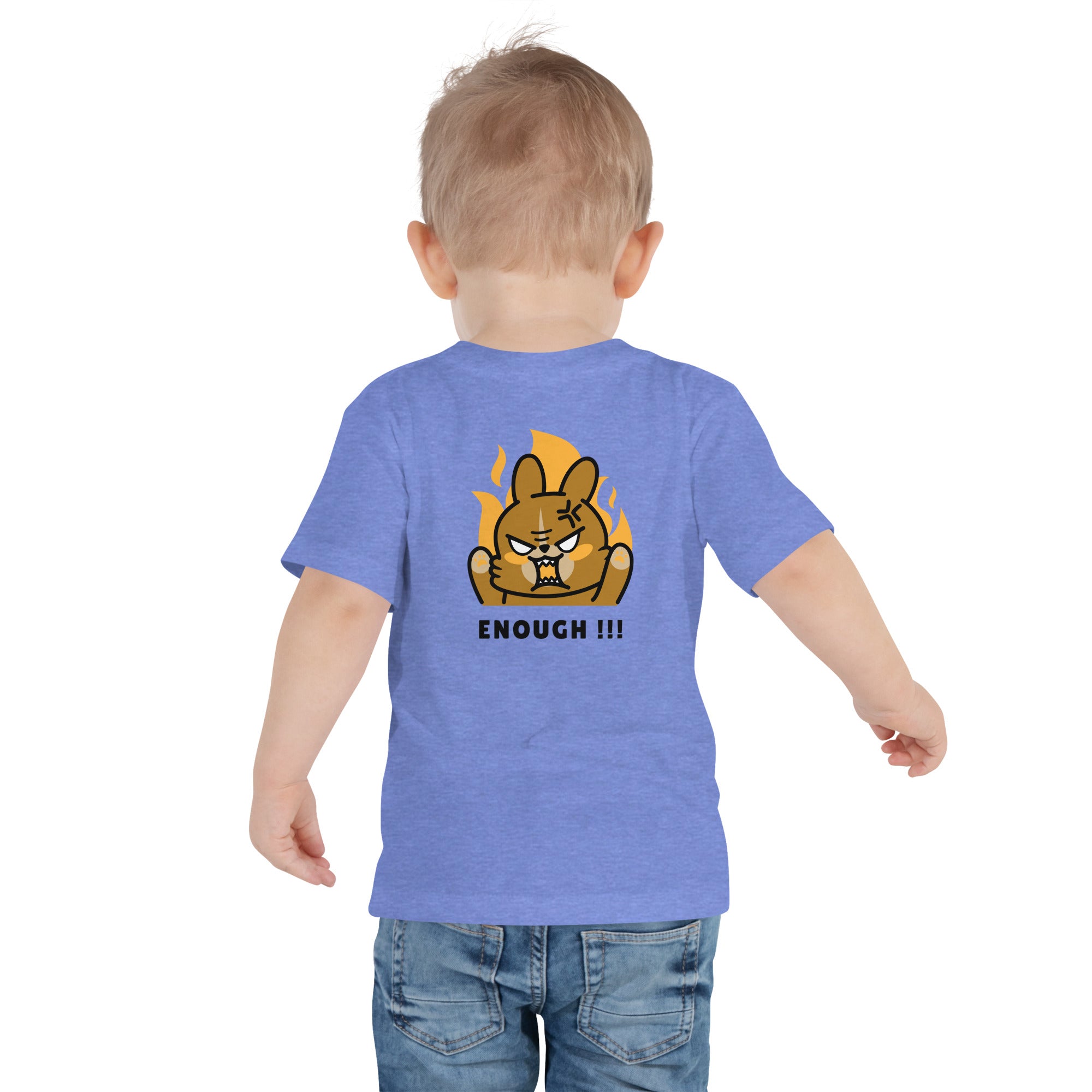 Enough!! - Toddler Short Sleeve Tee (back print)