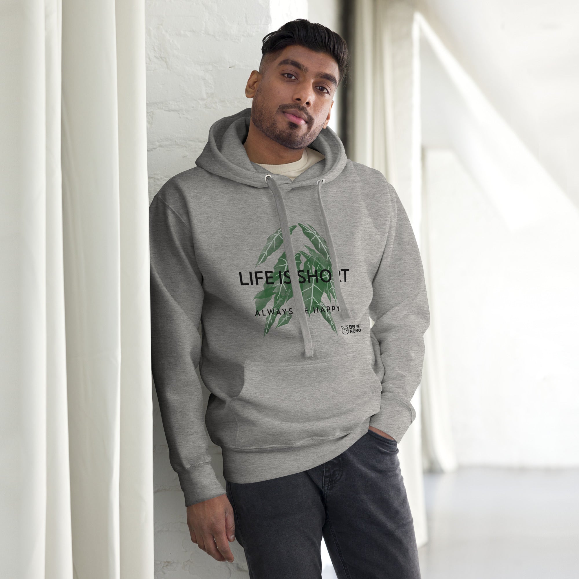 Life is short, always be happy - Unisex Hoodie