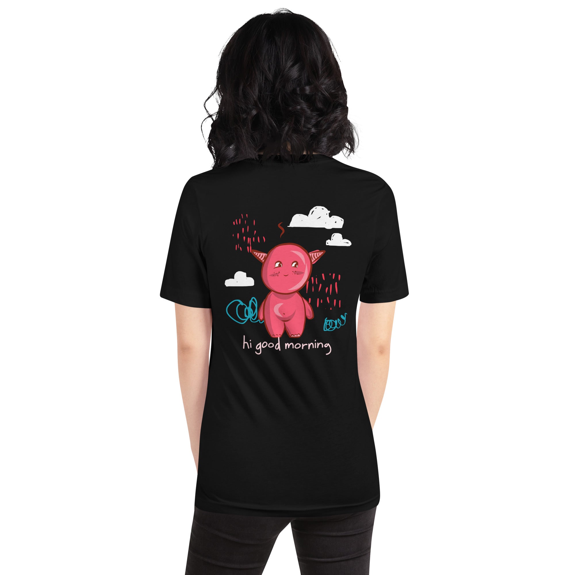 Cute little monster - Unisex t-shirt (back print)