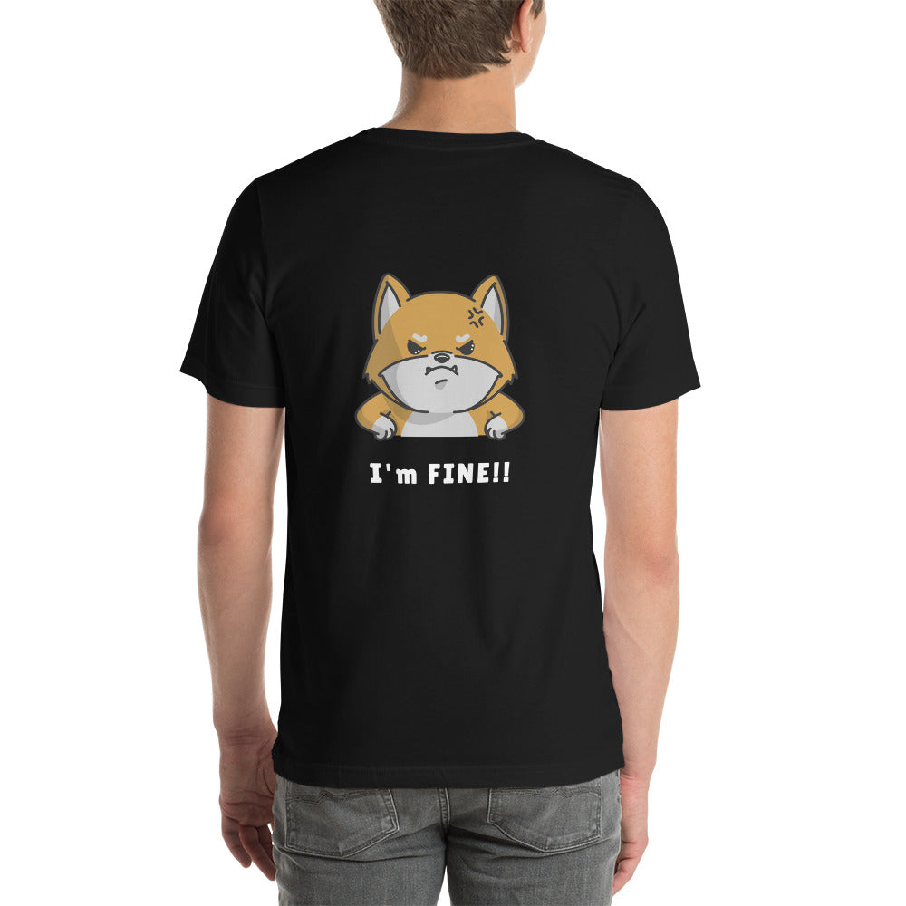 I'm fine - Unisex t-shirt (back print)