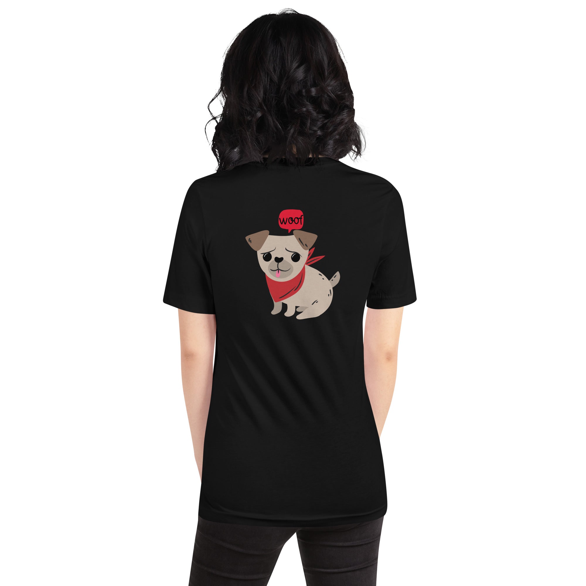 Woof V2  - Unisex t-shirt (back print)