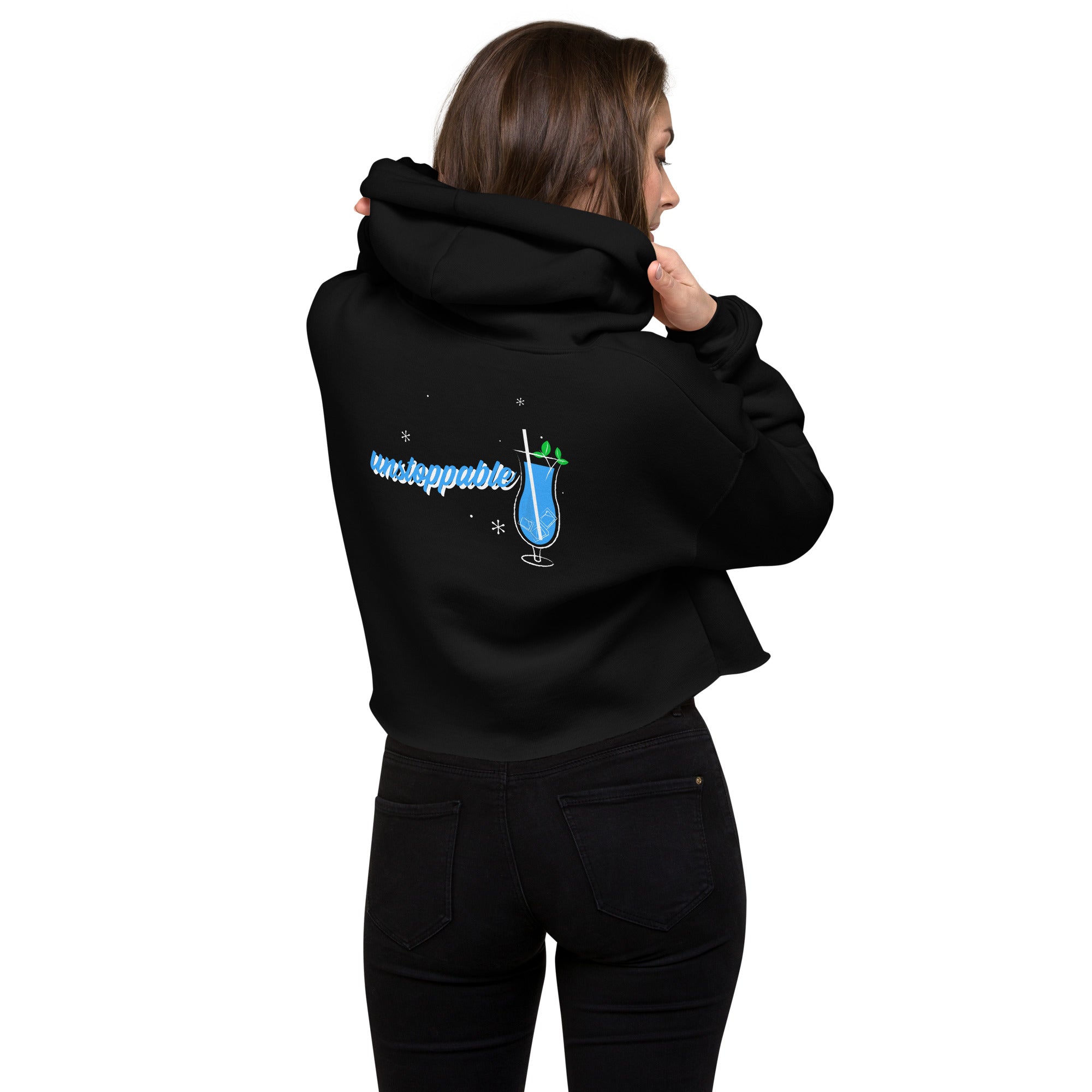 Unstoppable V - Crop Hoodie (back print)