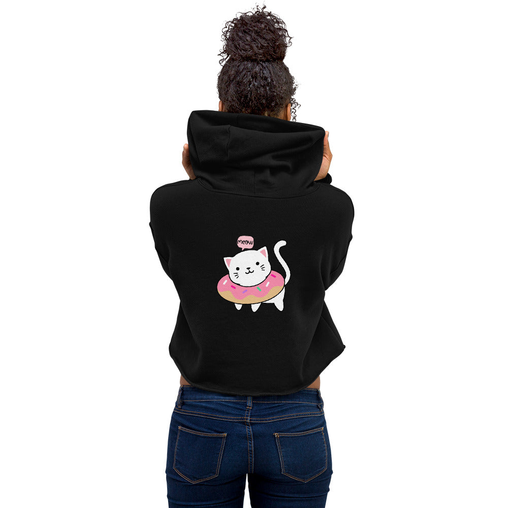 Meow V2 - Crop Hoodie (back print)
