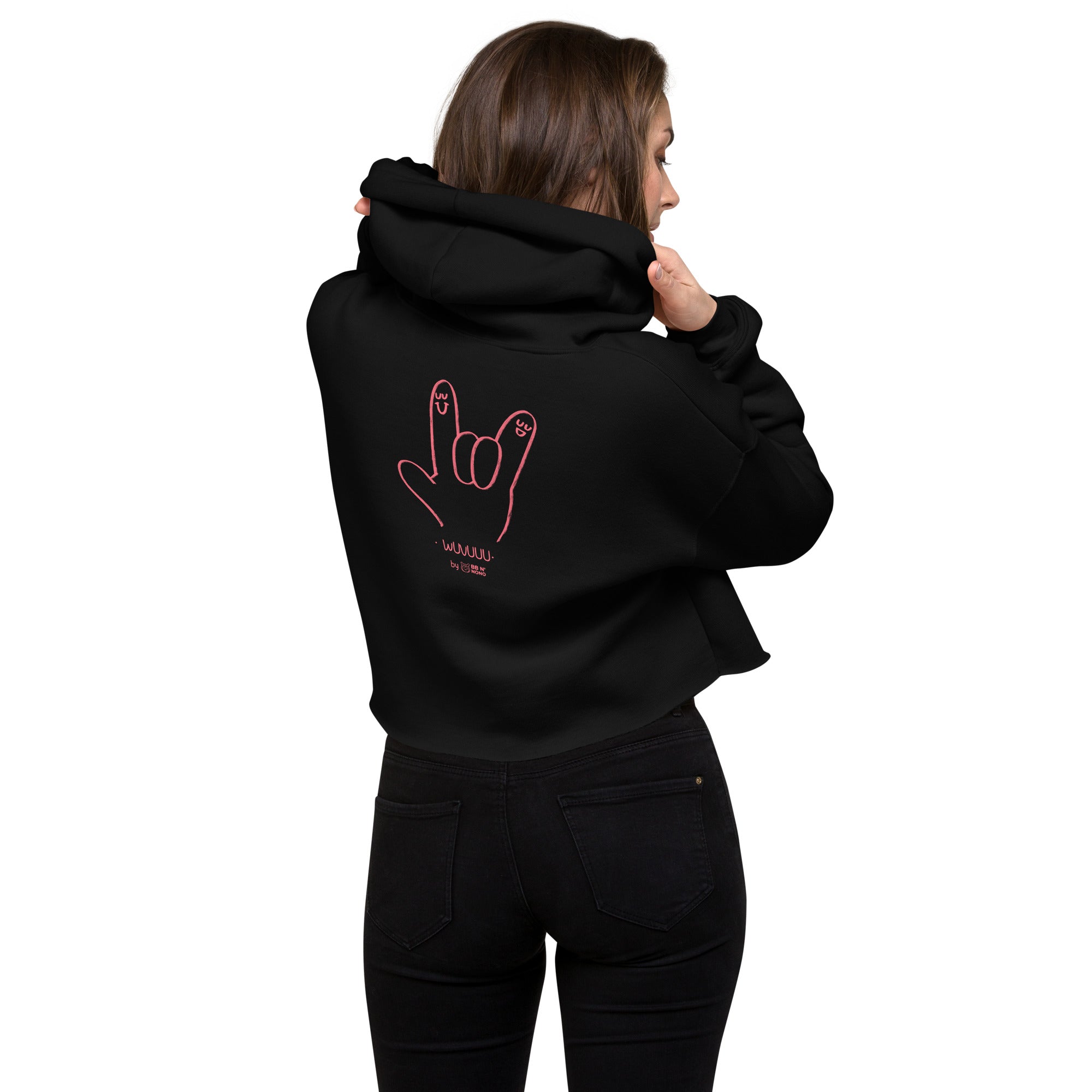 Wuvuuu - Crop Hoodie (back print)