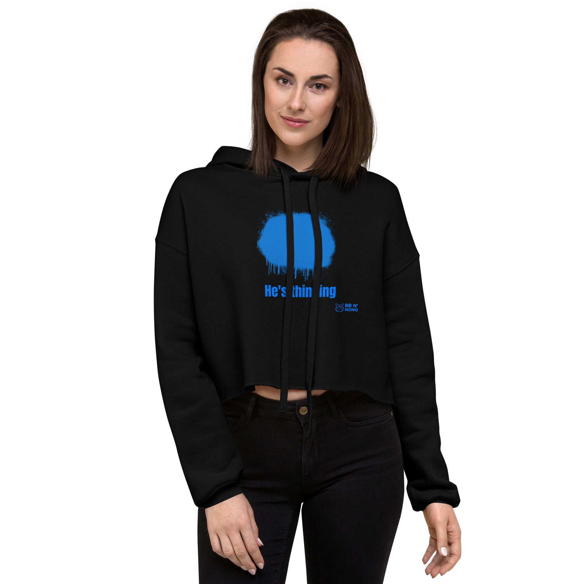 He's thinking - Crop Hoodie
