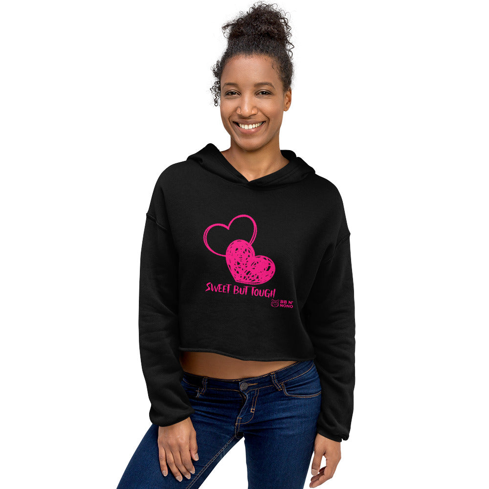 Sweet but tought - Crop Hoodie (P)