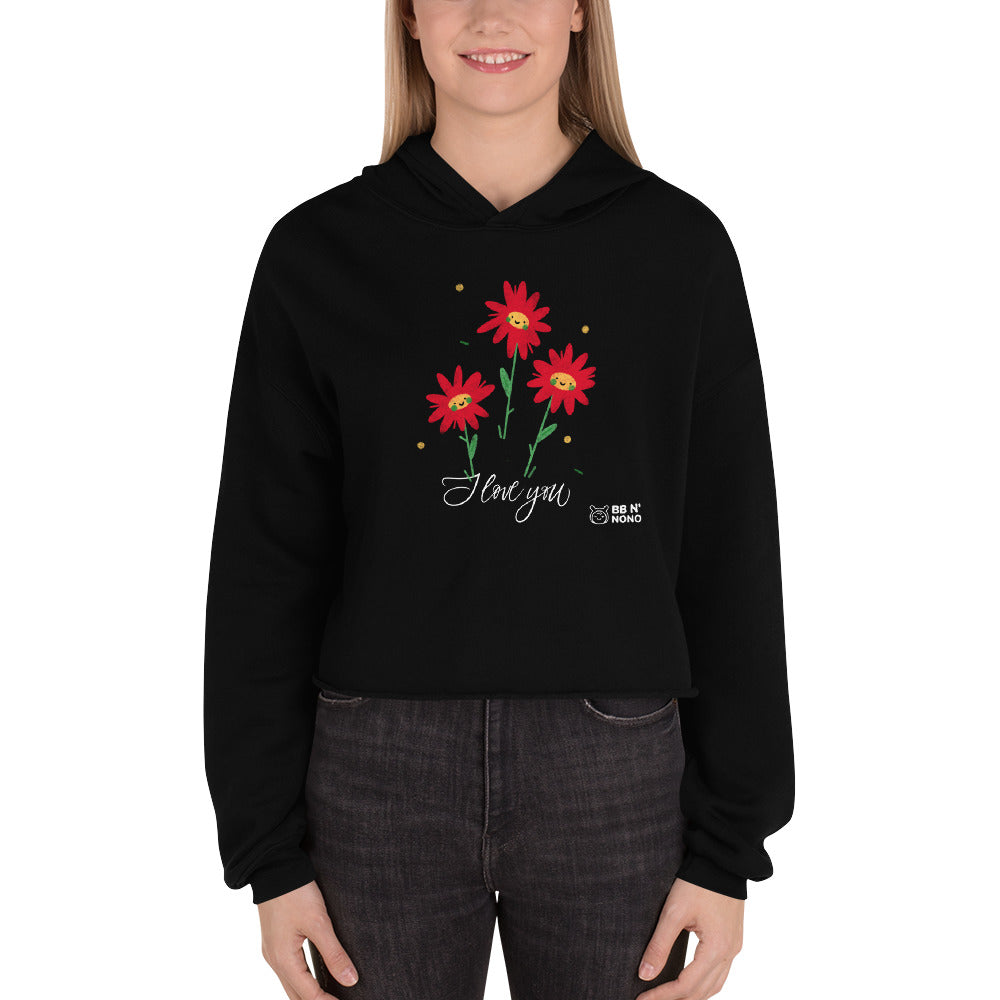 I love you - Crop Hoodie