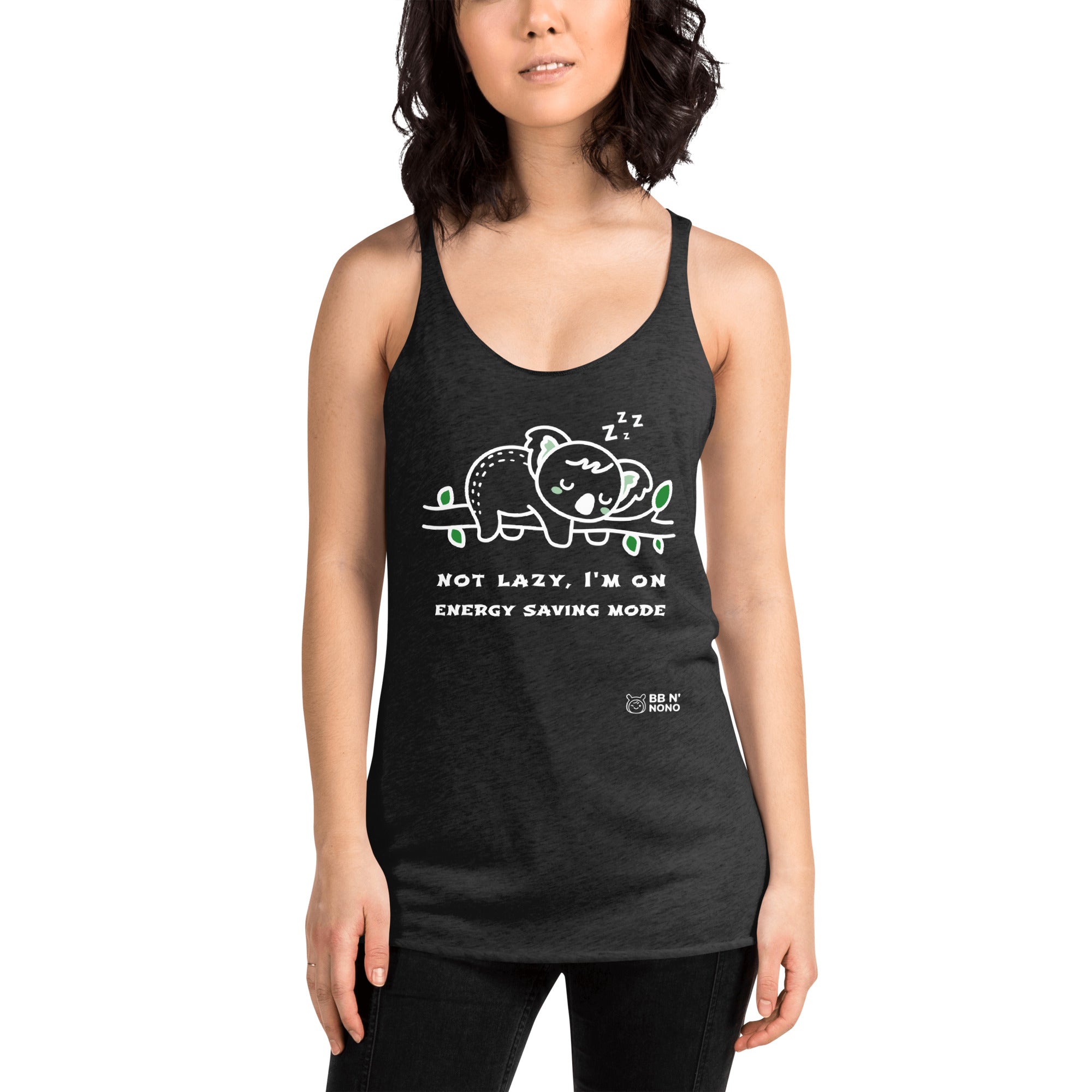 Not lazy, I'm on energy saving mode - Women's Racerback Tank