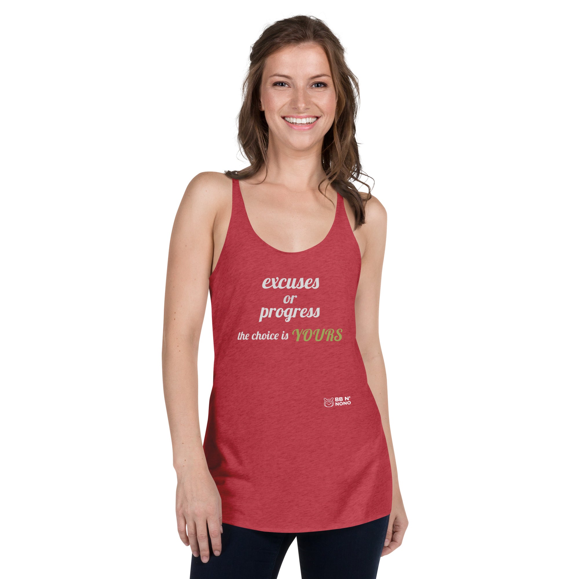 Excuses or Progress, the choice is yours V - Women's Racerback Tank
