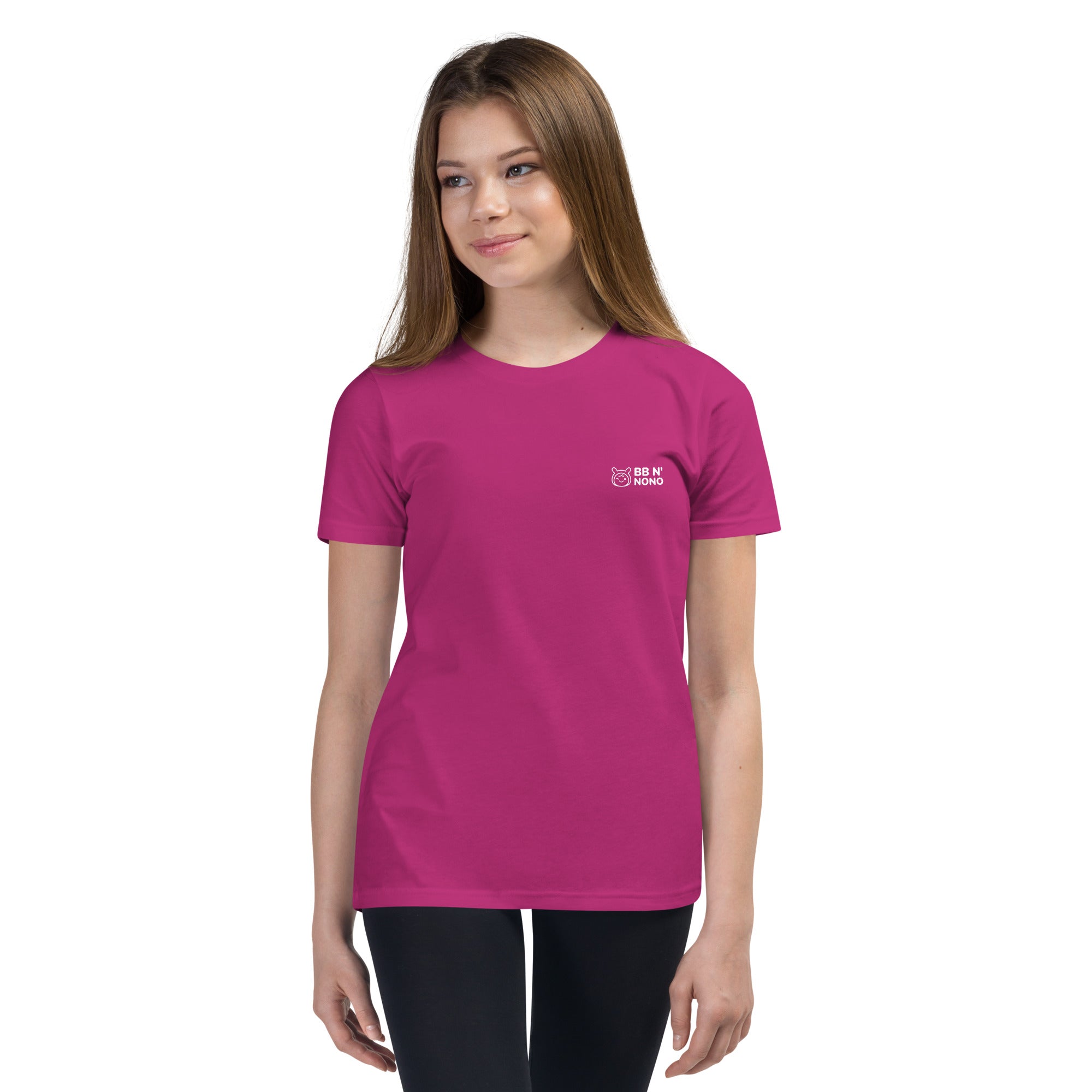 Fun in nature with logo - Youth Short Sleeve T-Shirt (back print)