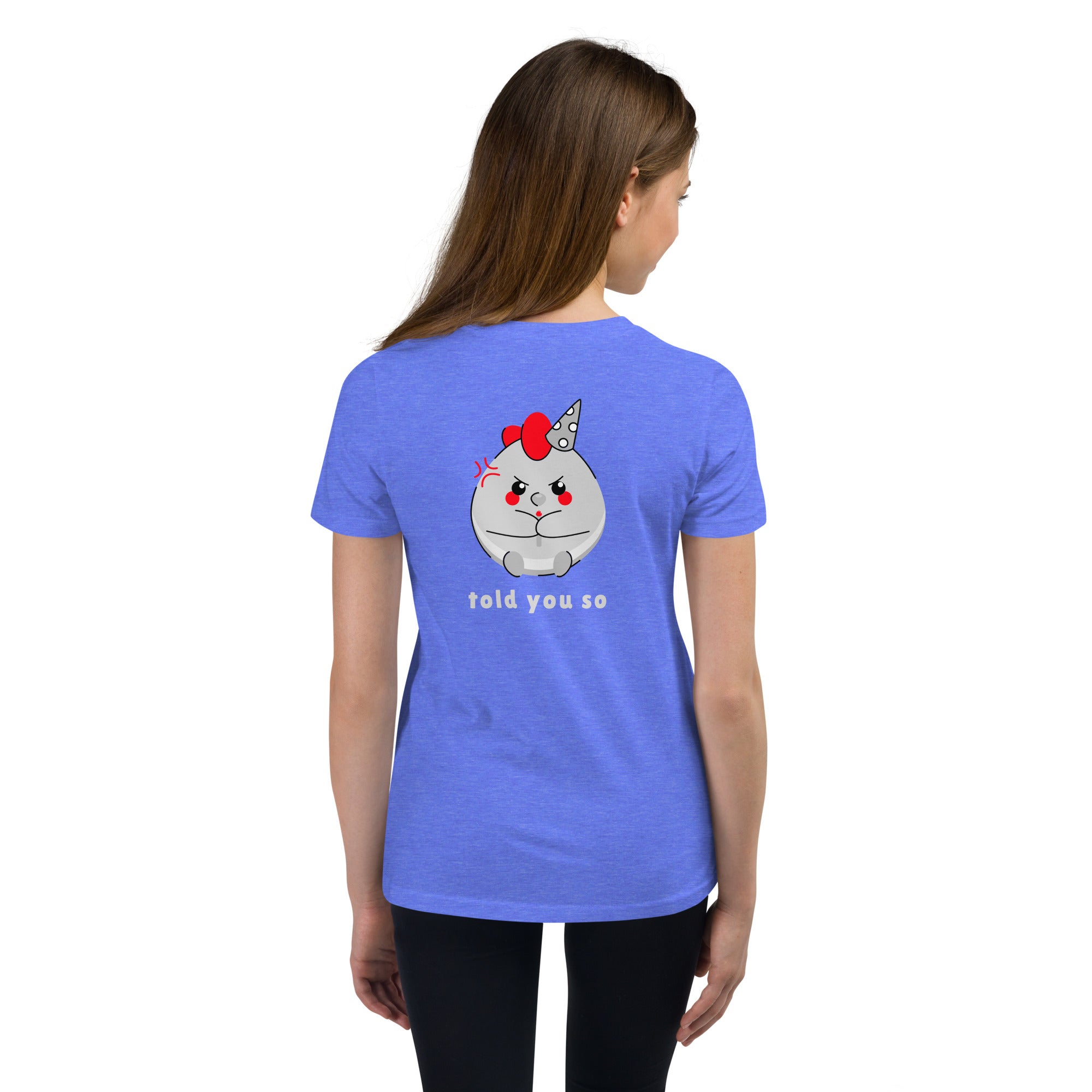 Told you so V - Youth Short Sleeve T-Shirt (back print)