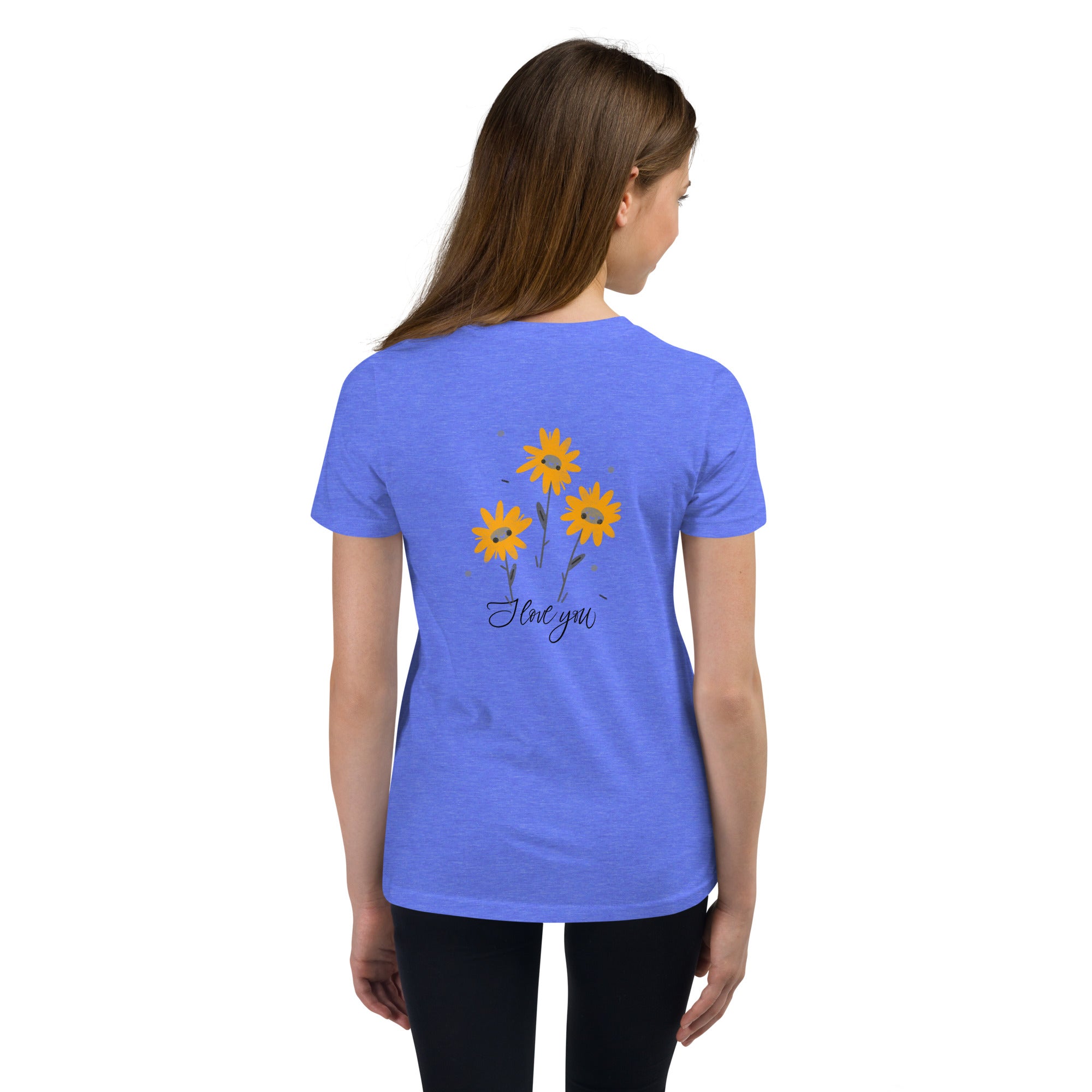 I love You - Youth Short Sleeve T-Shirt (back print)
