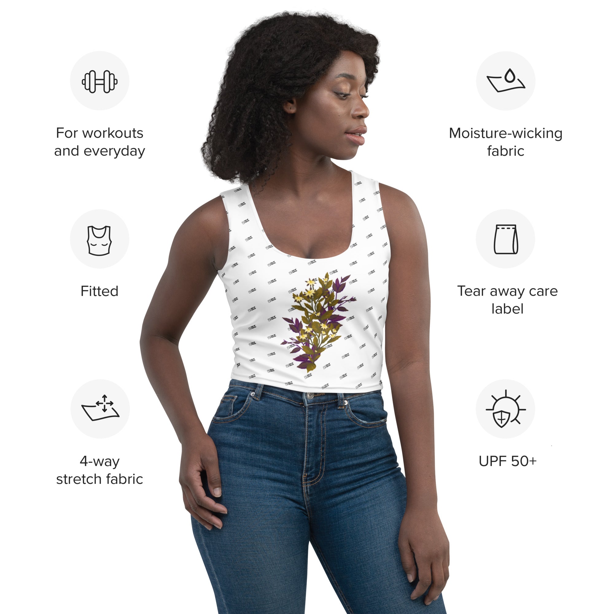 botanical illustration - Crop Top