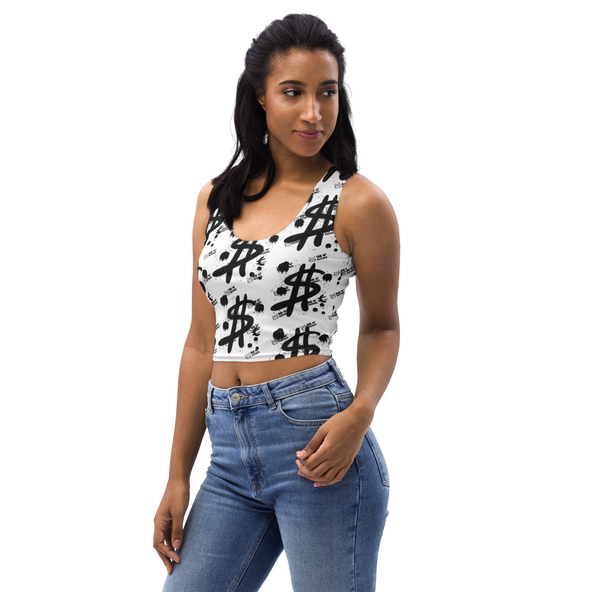 $ = ? - Crop Top (white)