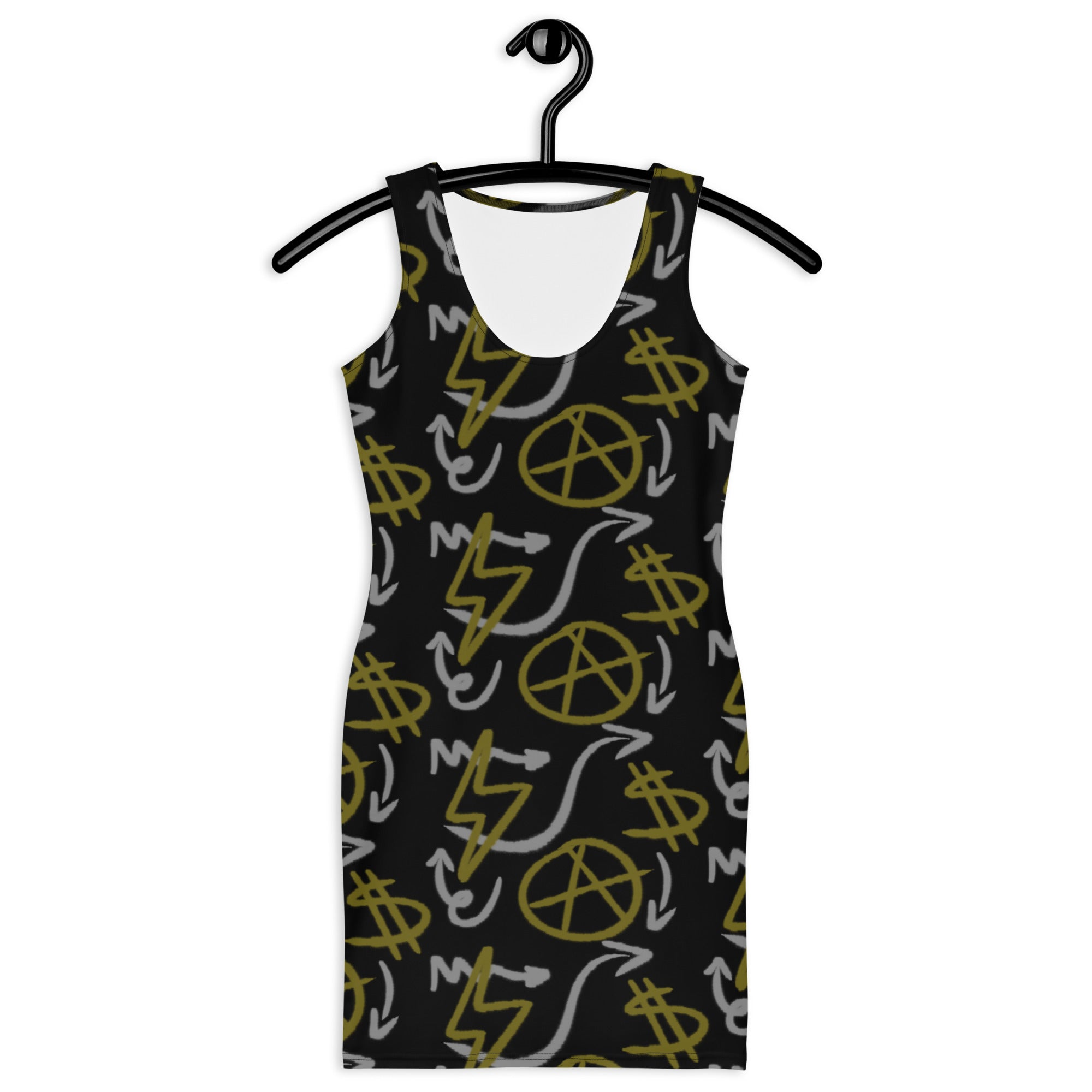 $=$ - Sublimation Cut & Sew Dress (black)