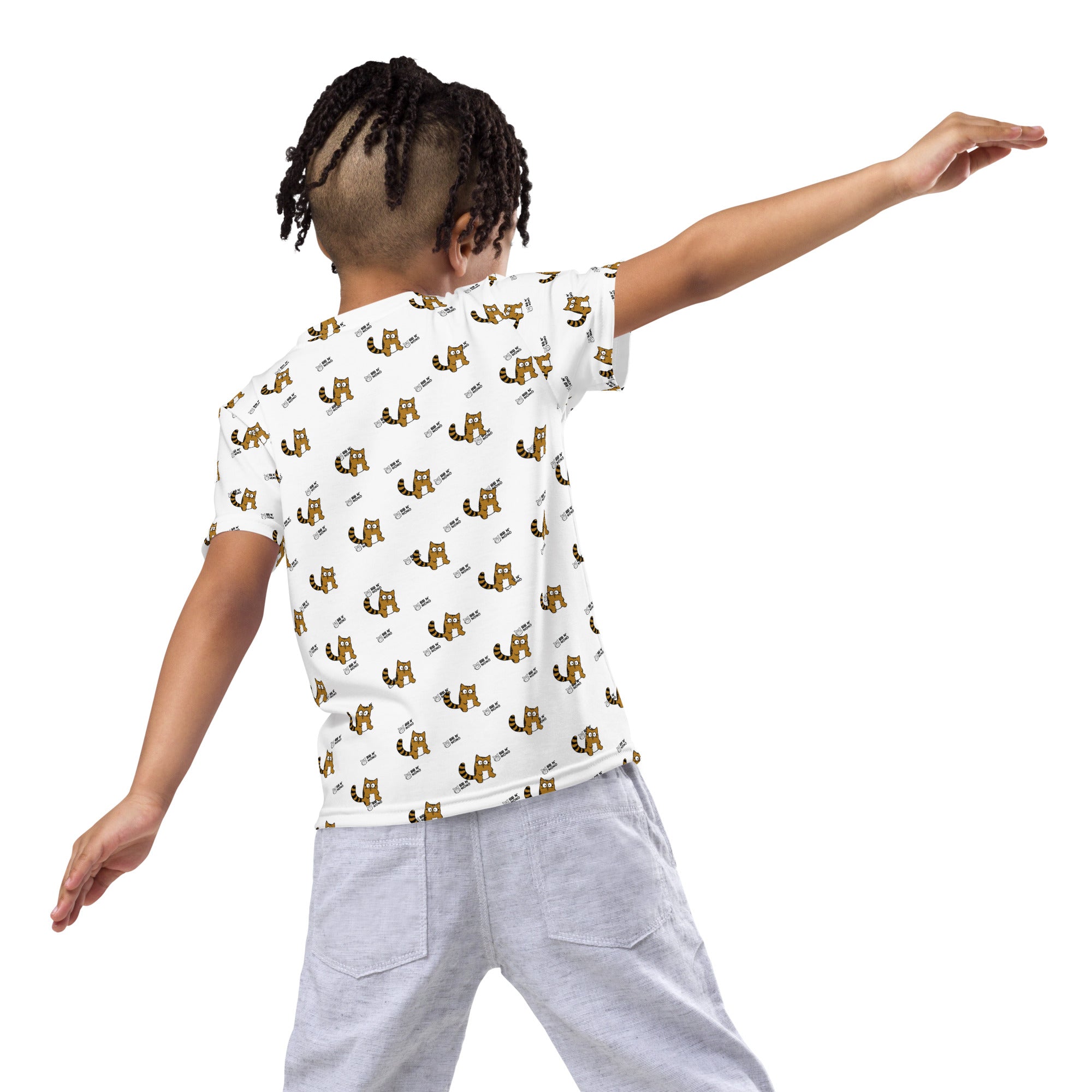 Meow V5 - Kids crew neck t-shirt (white)