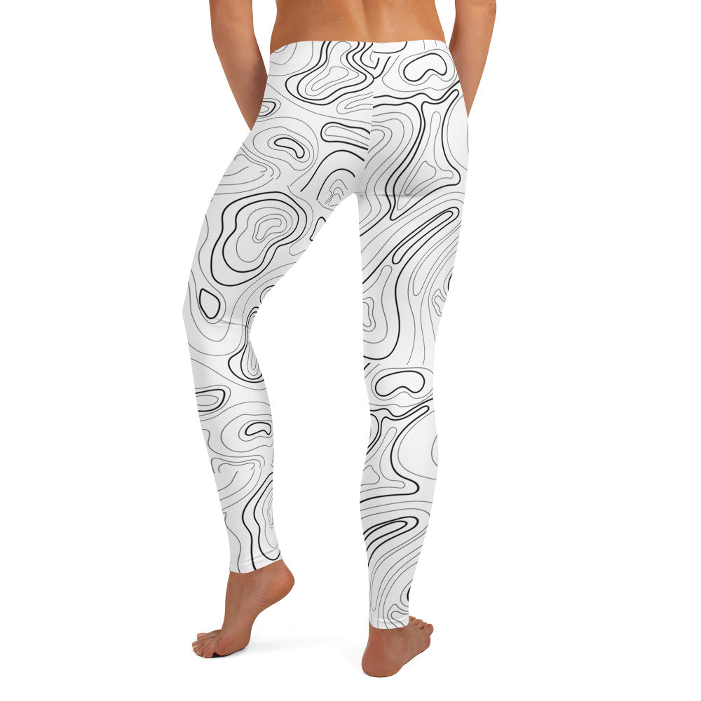 wave pattern - Leggings (white)