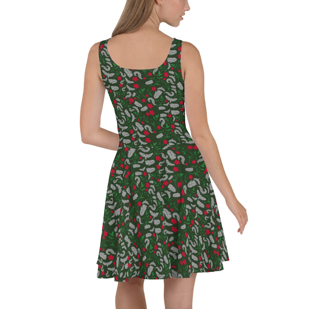 Feathers inspiration V1 - Skater Dress (Myrtle)