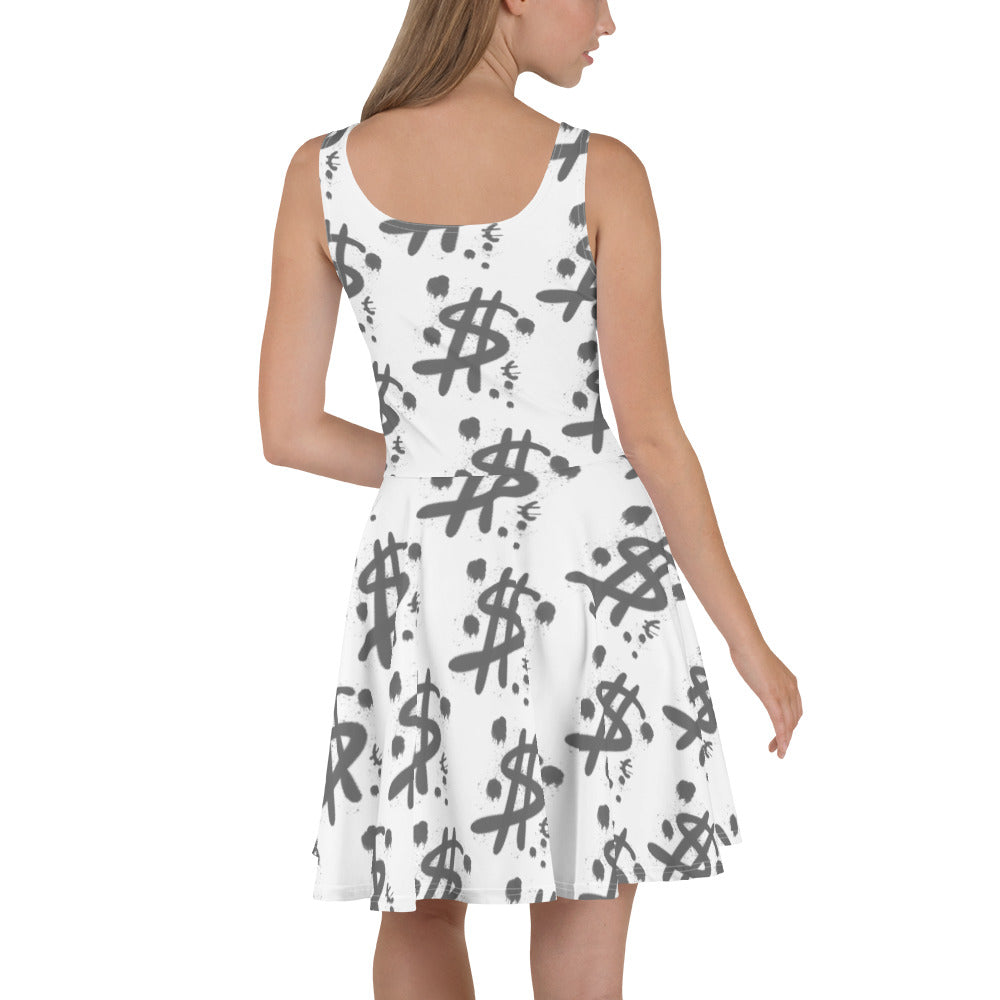 $ = ? - Skater Dress (white)