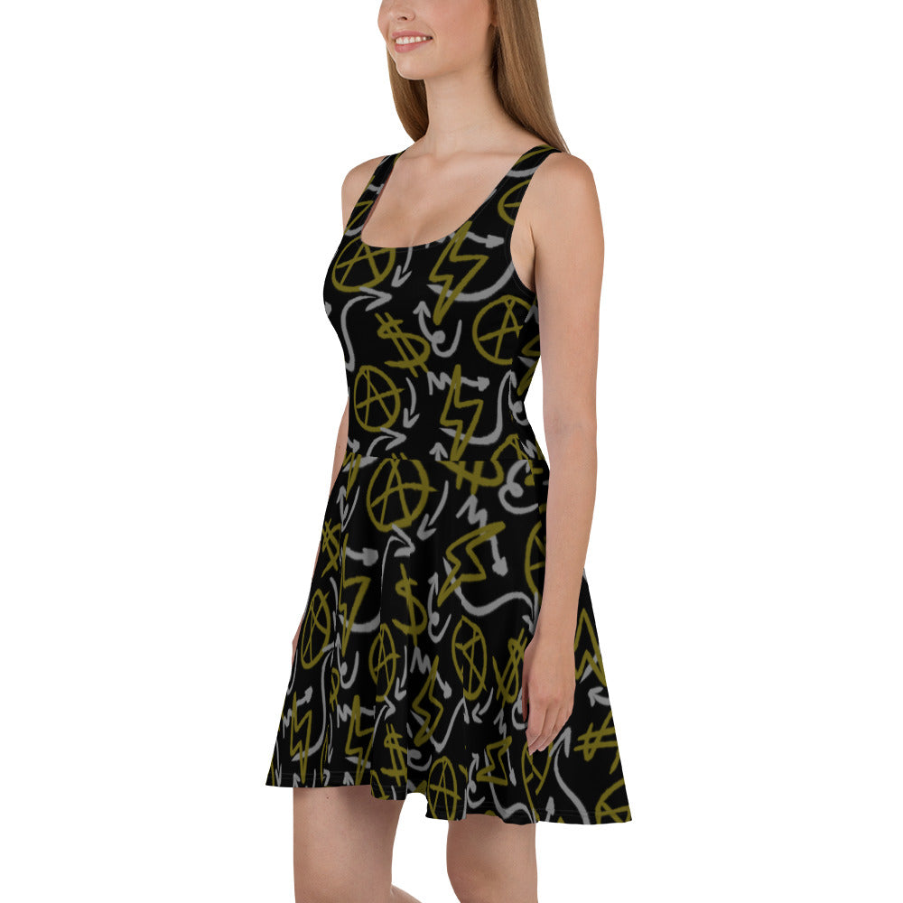 $=$ - Skater Dress (black)