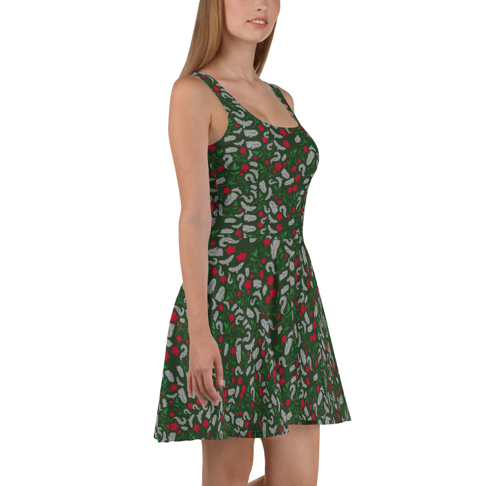 Feathers inspiration V1 - Skater Dress (Myrtle)